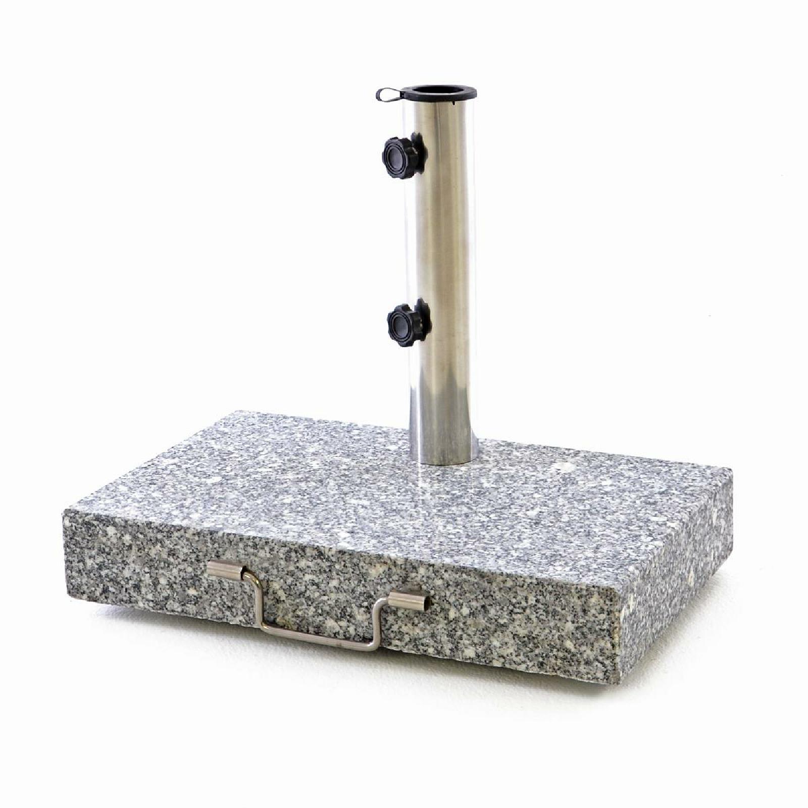 VCM Sonnenschirmst&auml;nder | 25 kg Granit | grau rechteckig | 45 x 28 cm - Bild 1