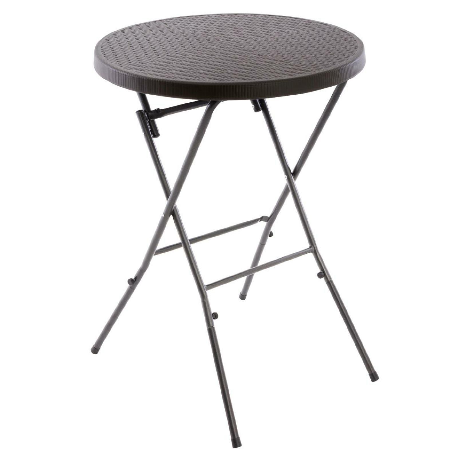 VCM Klapptisch Partytisch Stehtisch braun klappbar Bistrotisch Bartisch 110 cm rund Ø 80 cm