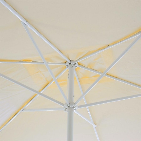 Marktschirm Sonnenschirm rechteckig 2x3m champagner Polyester Höhe 2,35m Kurbel 