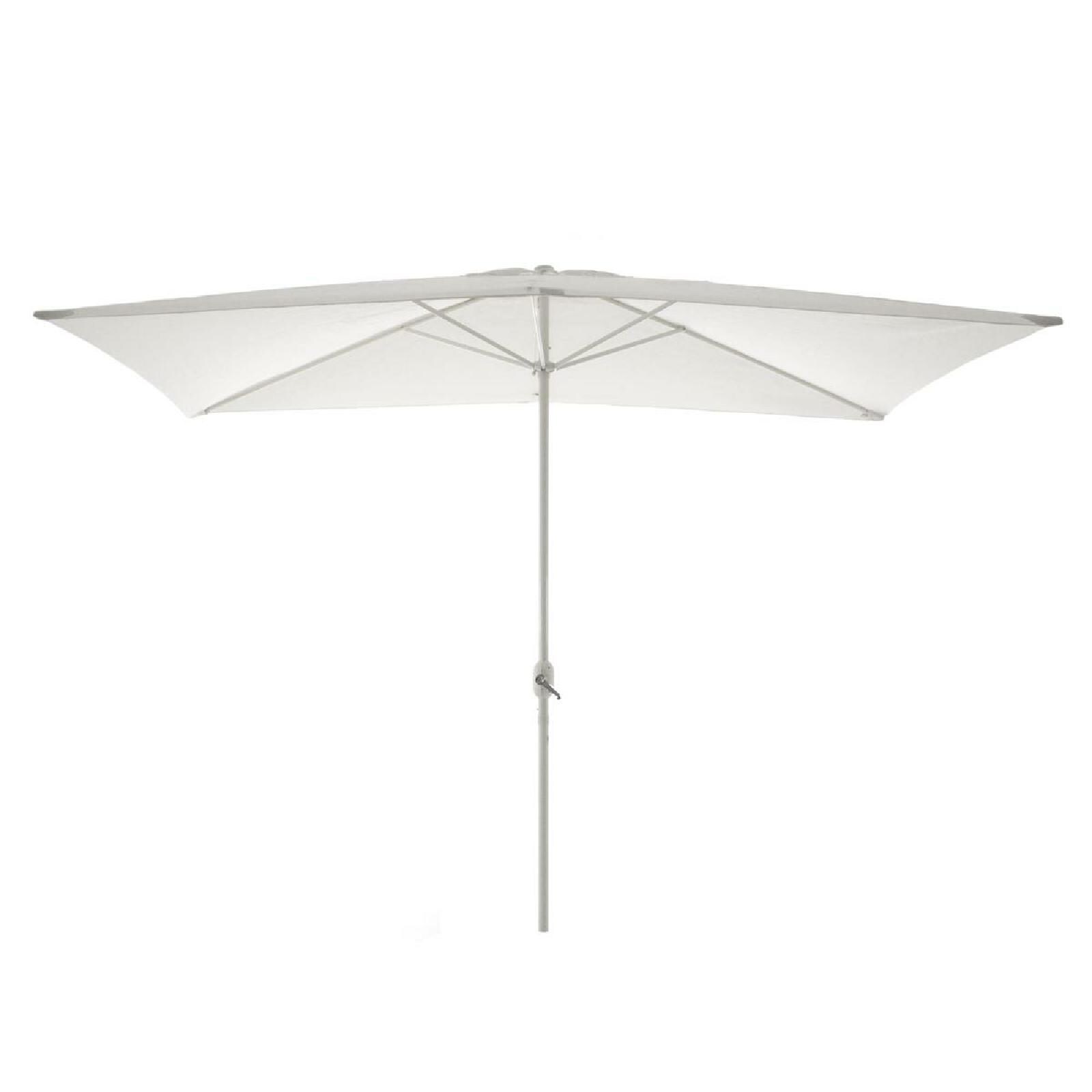VCM Sonnenschirm eckig | Ma&szlig;e ca. 2x3 m | Schirm mit Kurbel | Rechteckschirm | Sonnenschutz | Wei&szlig; - Bild 1