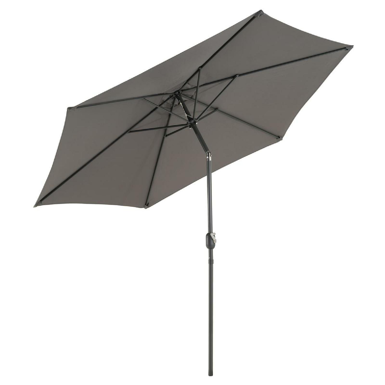 VCM Sonnenschirm &Oslash; 2,9m | Schirm mit Kurbel | neigbar wasserabweisend | UV-Schutz 50 + | Anthrazit - Bild 1