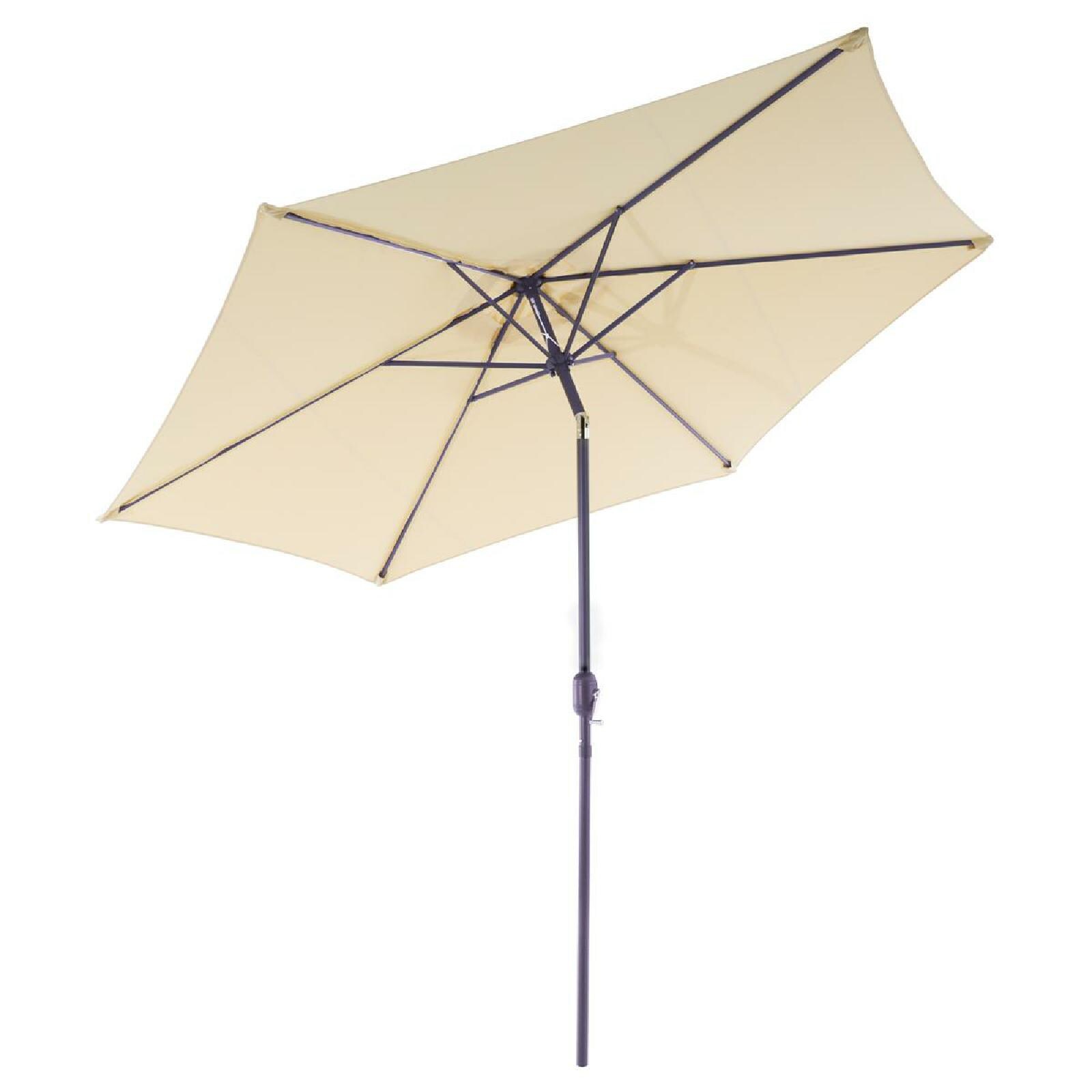 VCM Sonnenschirm Ø 2,9m   Schirm mit Kurbel   neigbar wasserabweisend   UV-Schutz 50 +   Creme | 04051814393952