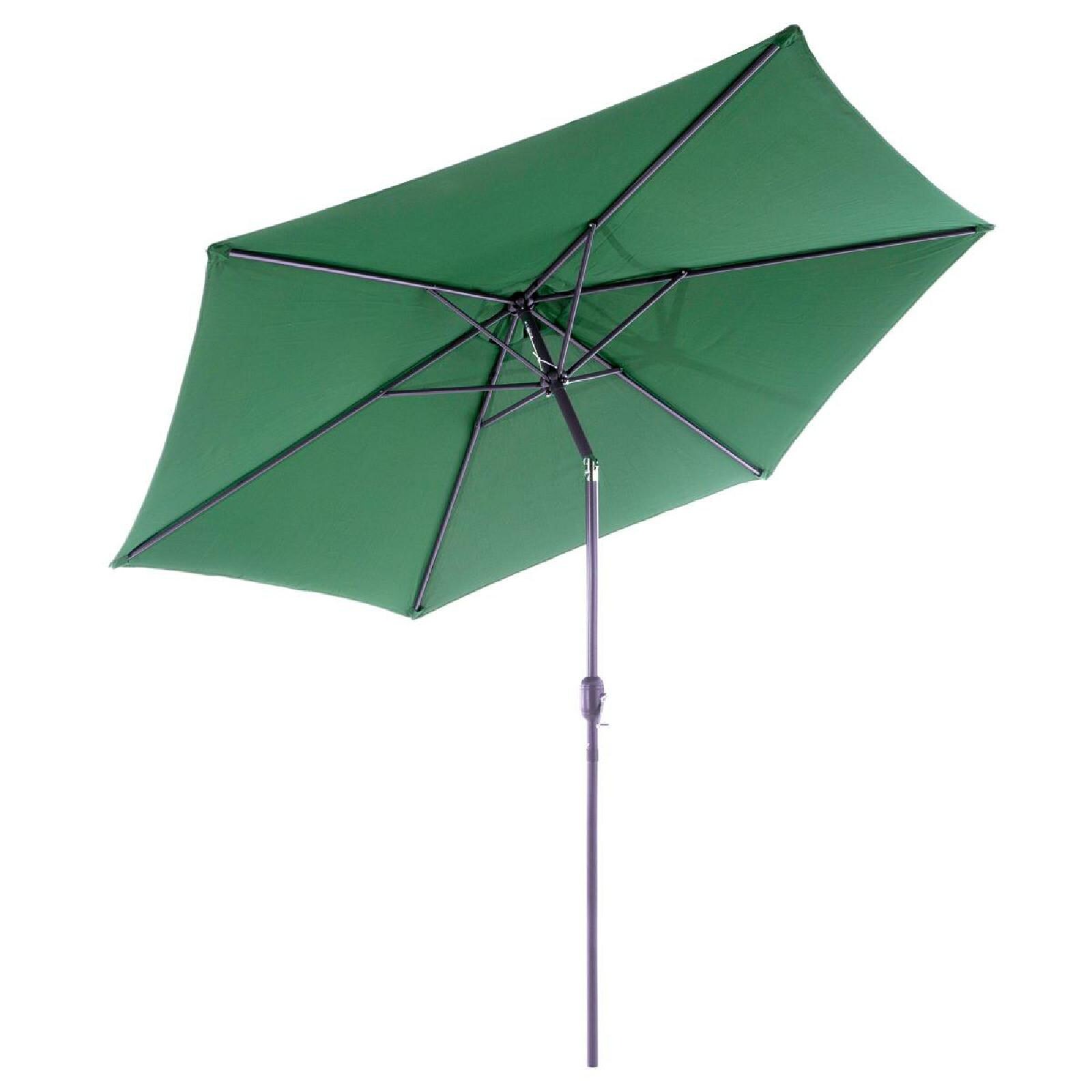 VCM Sonnenschirm Ø 2,9m   Schirm mit Kurbel   neigbar wasserabweisend   UV-Schutz 50 +   Grün | 04051814393969