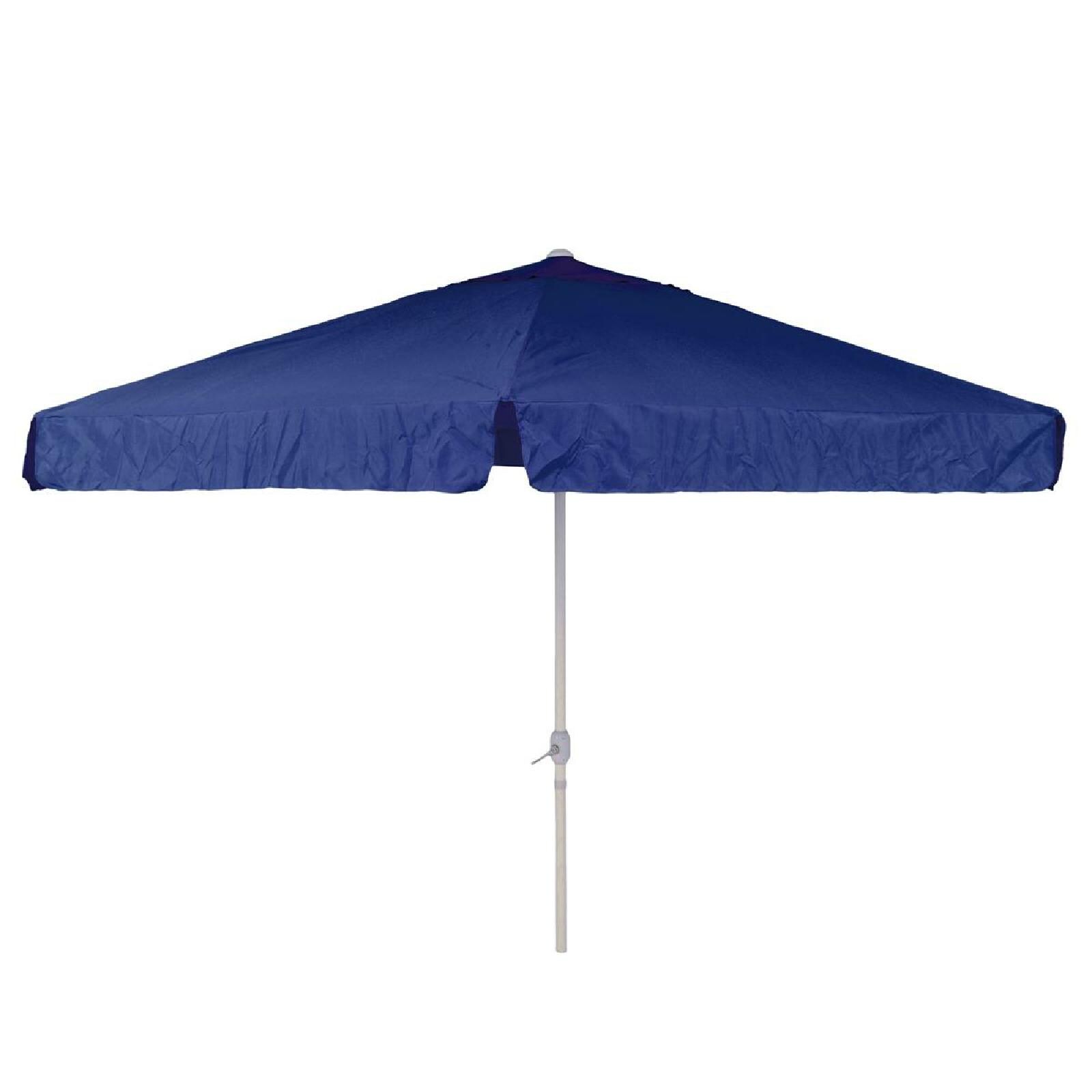 VCM Sonnenschirm &Oslash; 3,8m | Schirm mit Kurbel aus Alu | Sonnenschutz | Blau - Bild 1