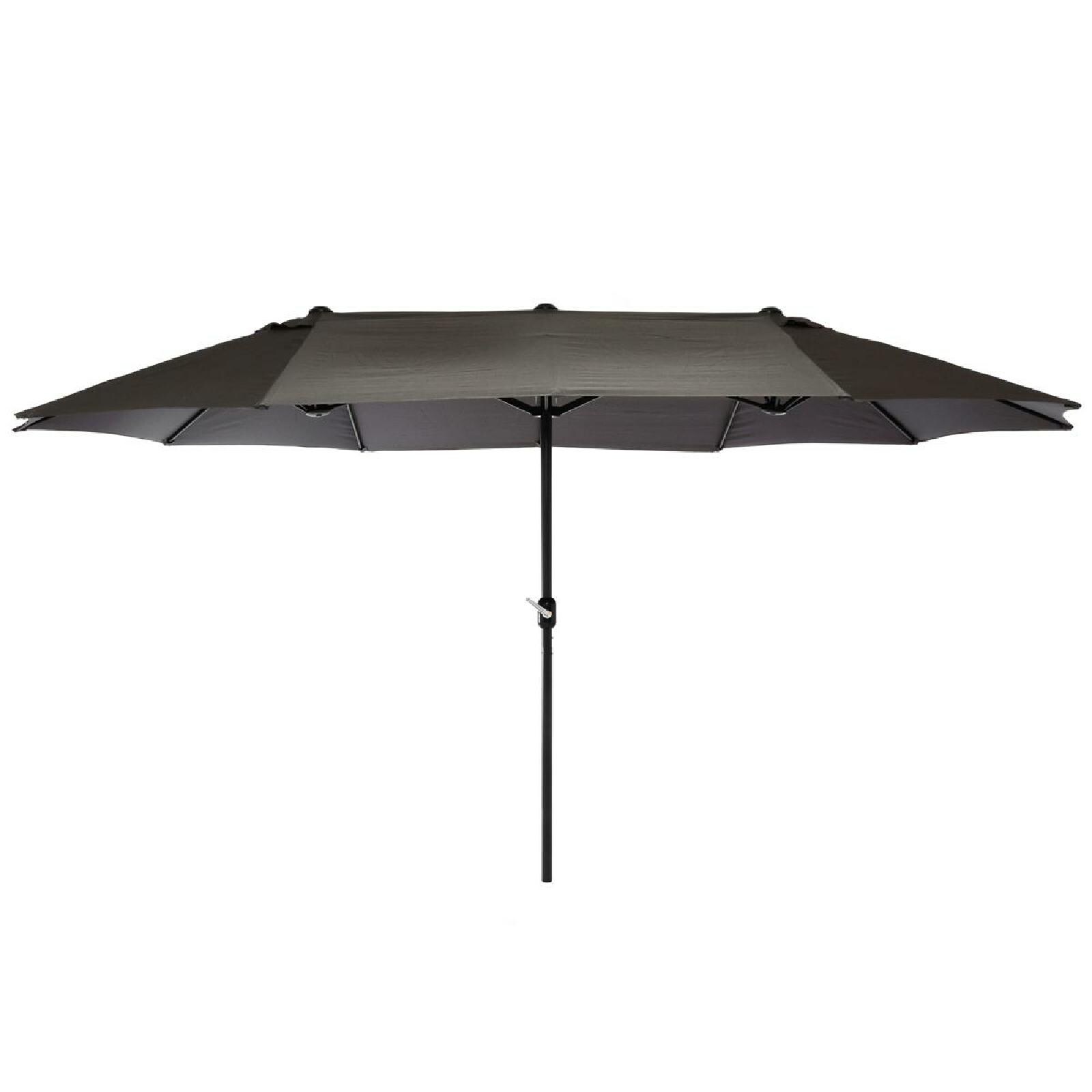 VCM Sonnenschirm | Ma&szlig;e ca. 4,50x2,65x2,40 m | Doppelsonnenschirm XXL | Schirm mit Kurbel | Polyester 180g/m&sup2; - Bild 1