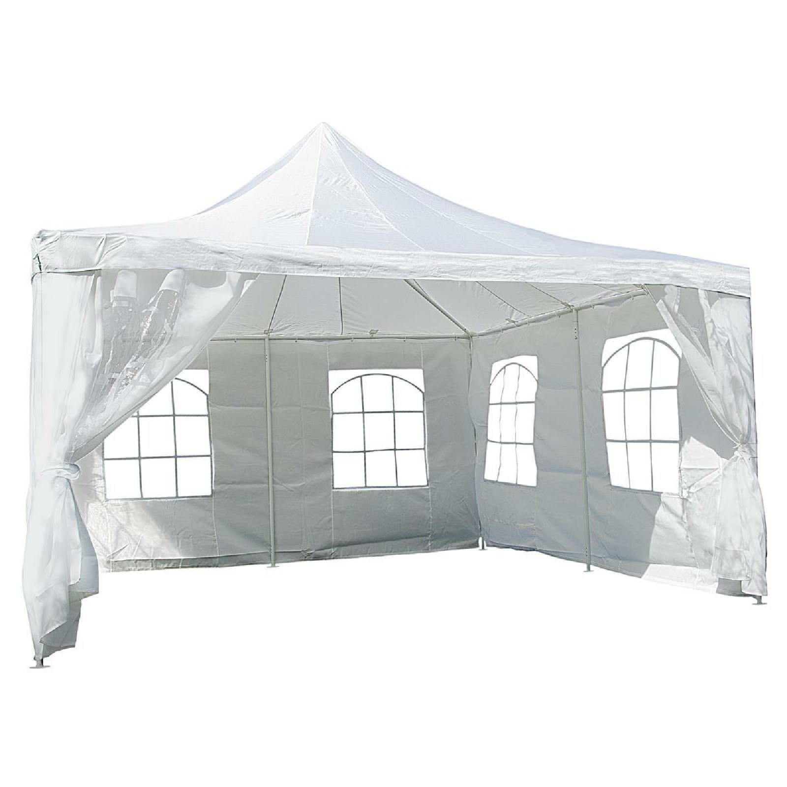 VCM Pavillon   Maße ca. 4×4 m   wasserabweisende 180g / m² PE Plane   Partyzelt   Gartenzelt | 04051814394119