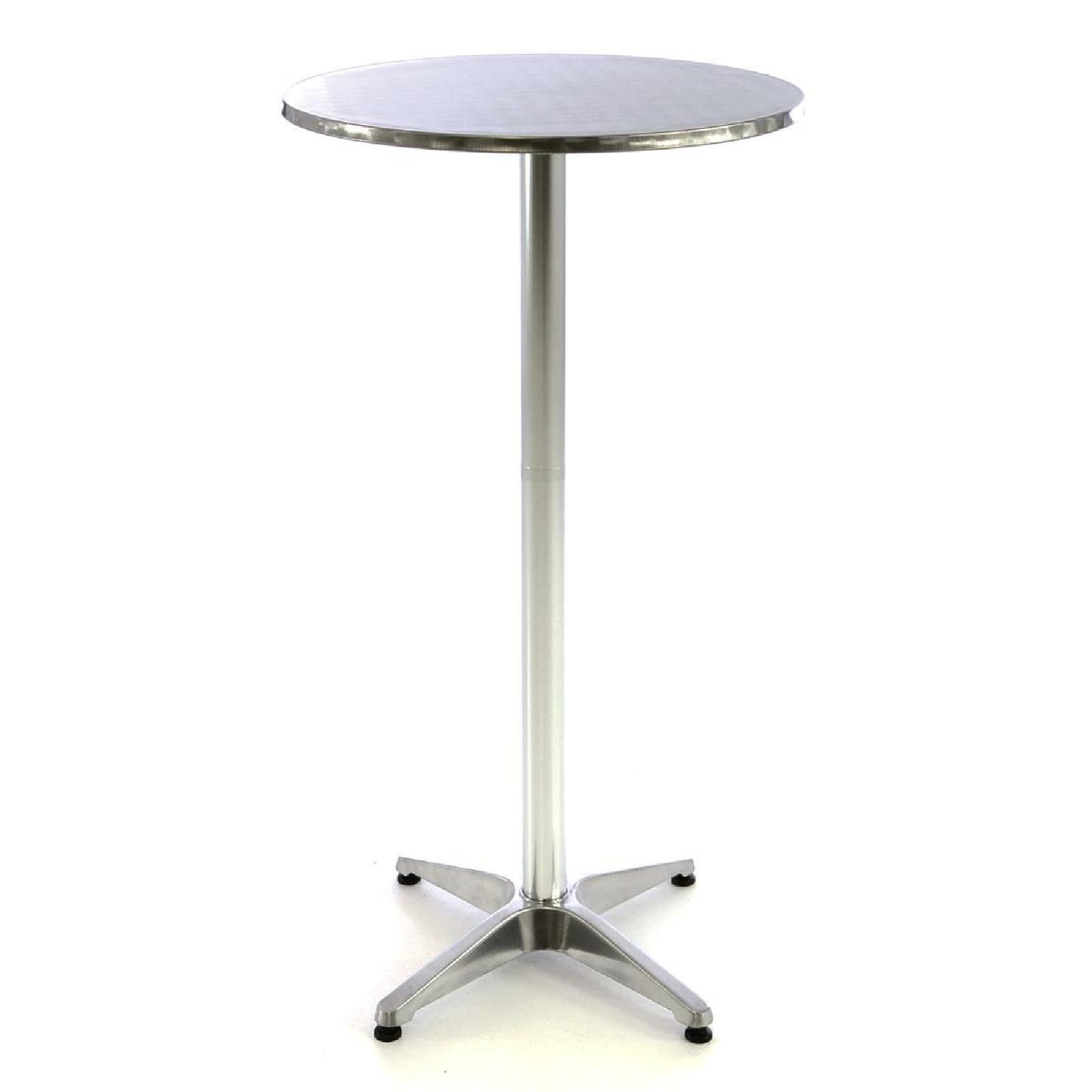 VCM Stehtisch | Bistrotisch | Edelstahl Aluminium | &Oslash; 60cm x H115/75 cm - Bild 1