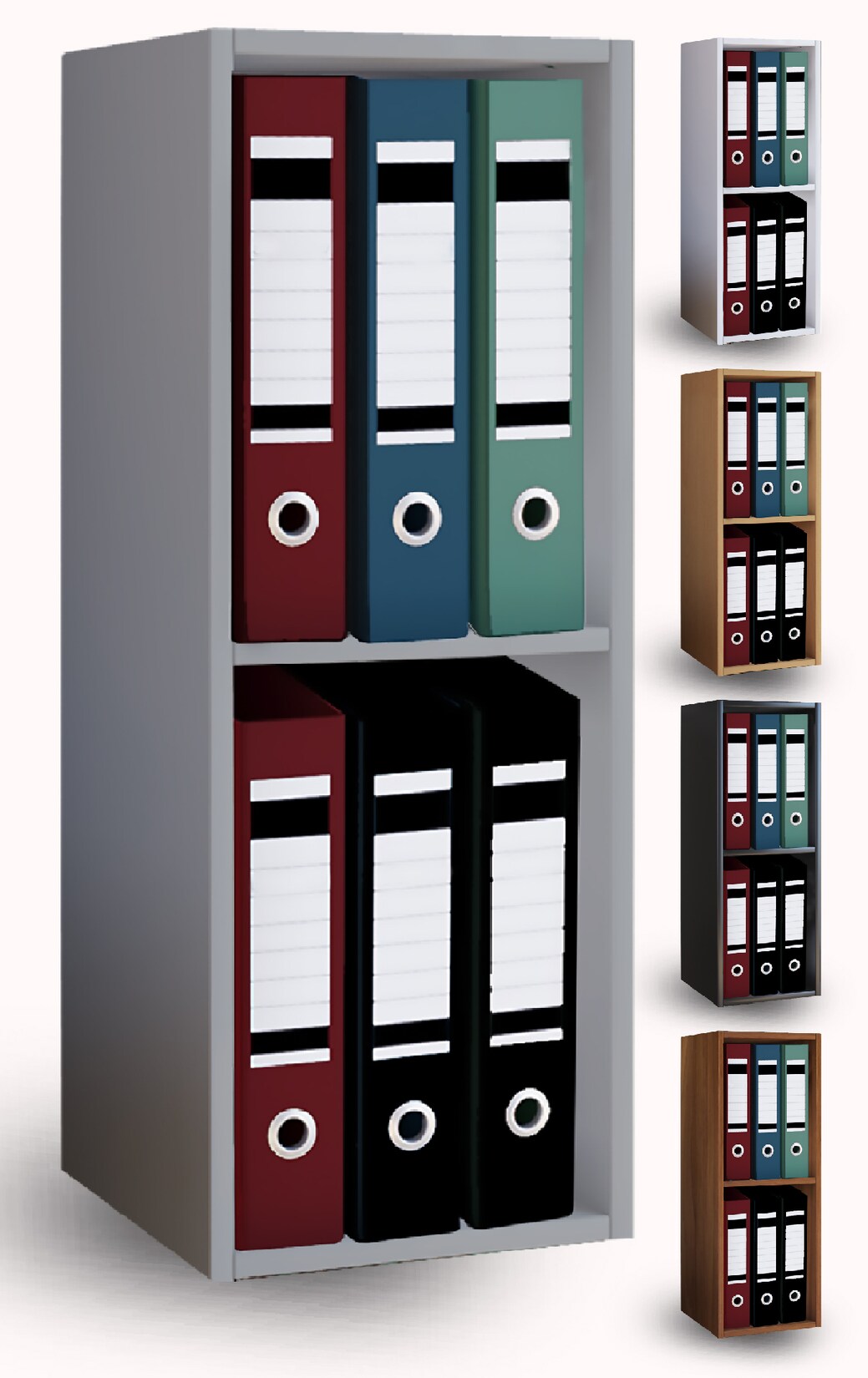 VCM Holzregal stehend   platzsparender Aktenschrank   Maße ca. H. 72 x B. 34 x T. 30 cm   Elegantes Regal stehend   Büroregal – Offas 2f | 04051814401046