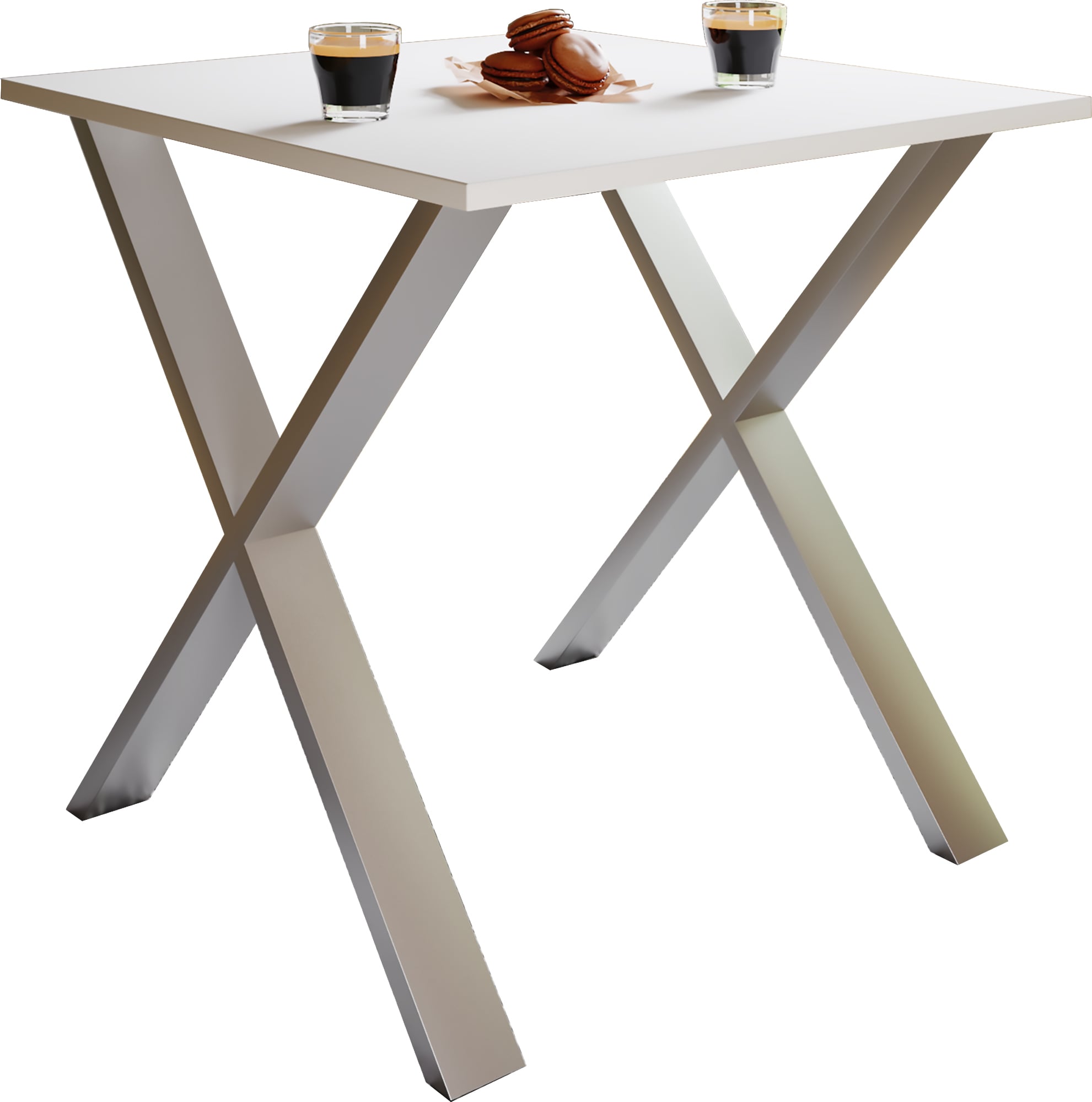 VCM Premium Holz Esstisch | H. 76 x B. 80 x T. 80 cm | K&uuml;chentisch Speisetisch Tisch Xona X - Bild 1