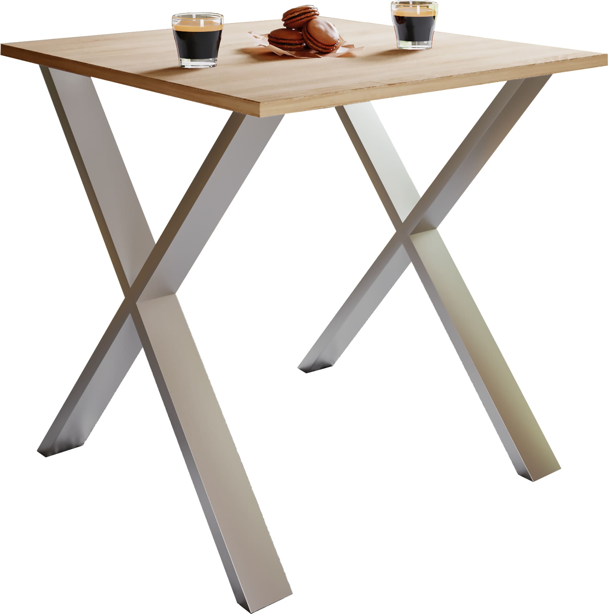 VCM Premium Holz Esstisch | H. 76 x B. 80 x T. 80 cm | K&uuml;chentisch Speisetisch Tisch Xona X - Bild 1