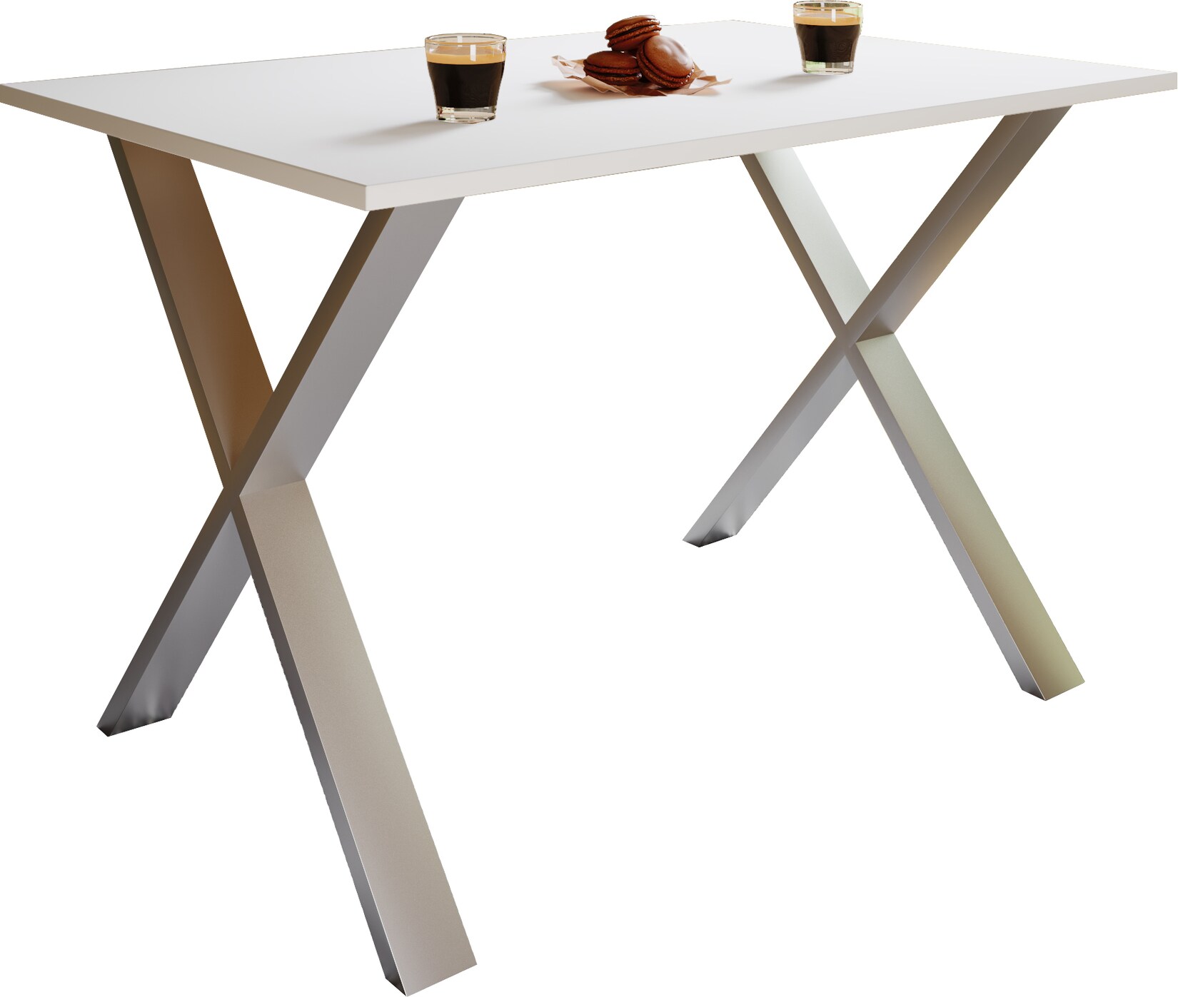VCM Premium Holz Esstisch H. 76 x B. 140 x T. 80 cm Küchentisch Speisetisch Tisch Xona X