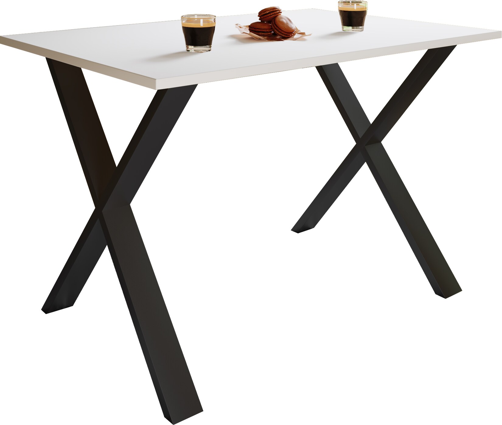 VCM Premium Holz Esstisch H. 76 x B. 140 x T. 80 cm Küchentisch Speisetisch Tisch Xona X
