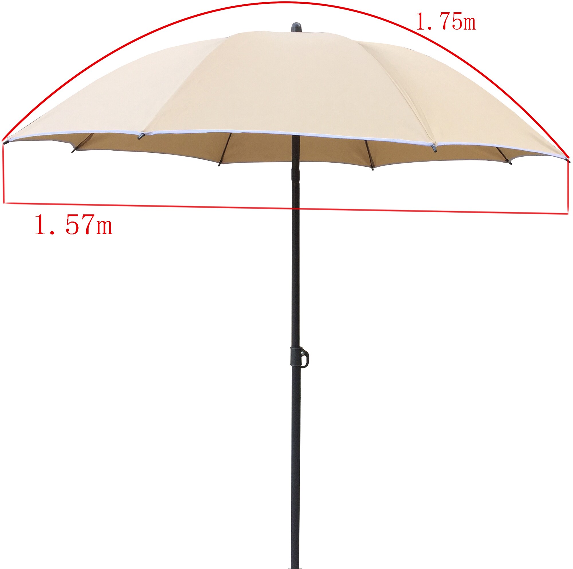 VCM Sonnenschirm 160 cm | Strandschirm | Schirm | Balkonschirm | Gartenschirm - rund UV-Schutz - Bild 1