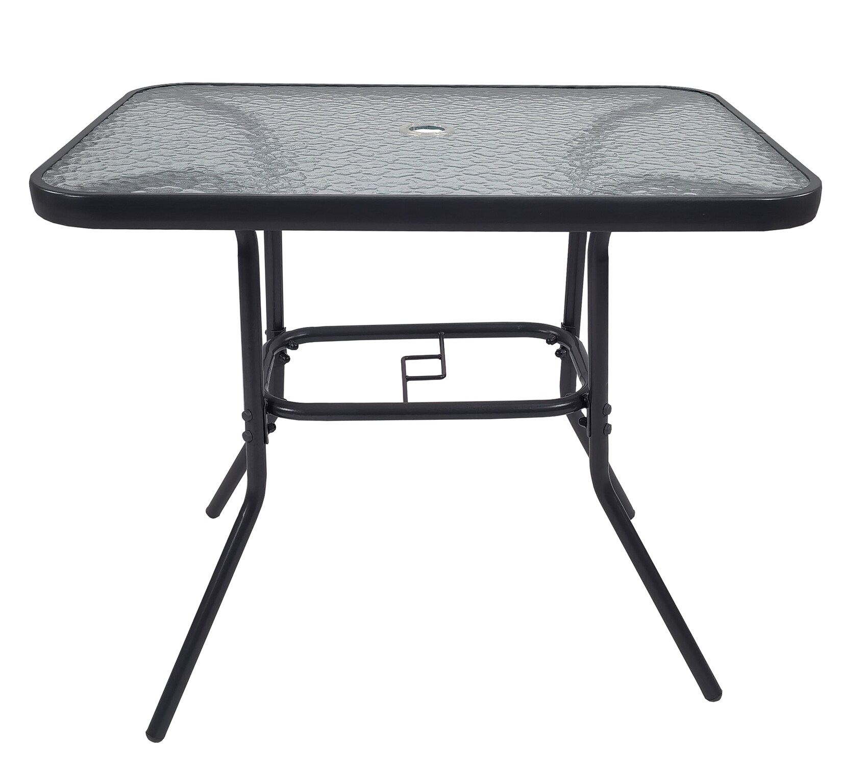 VCM Gartentisch aus Glas und Metall   Esstisch   Maße ca. H. 70 x B. 80 x T. 55 cm   Anthrazit   Balkontisch Gartenmöbel 80×55 | 04051814411458