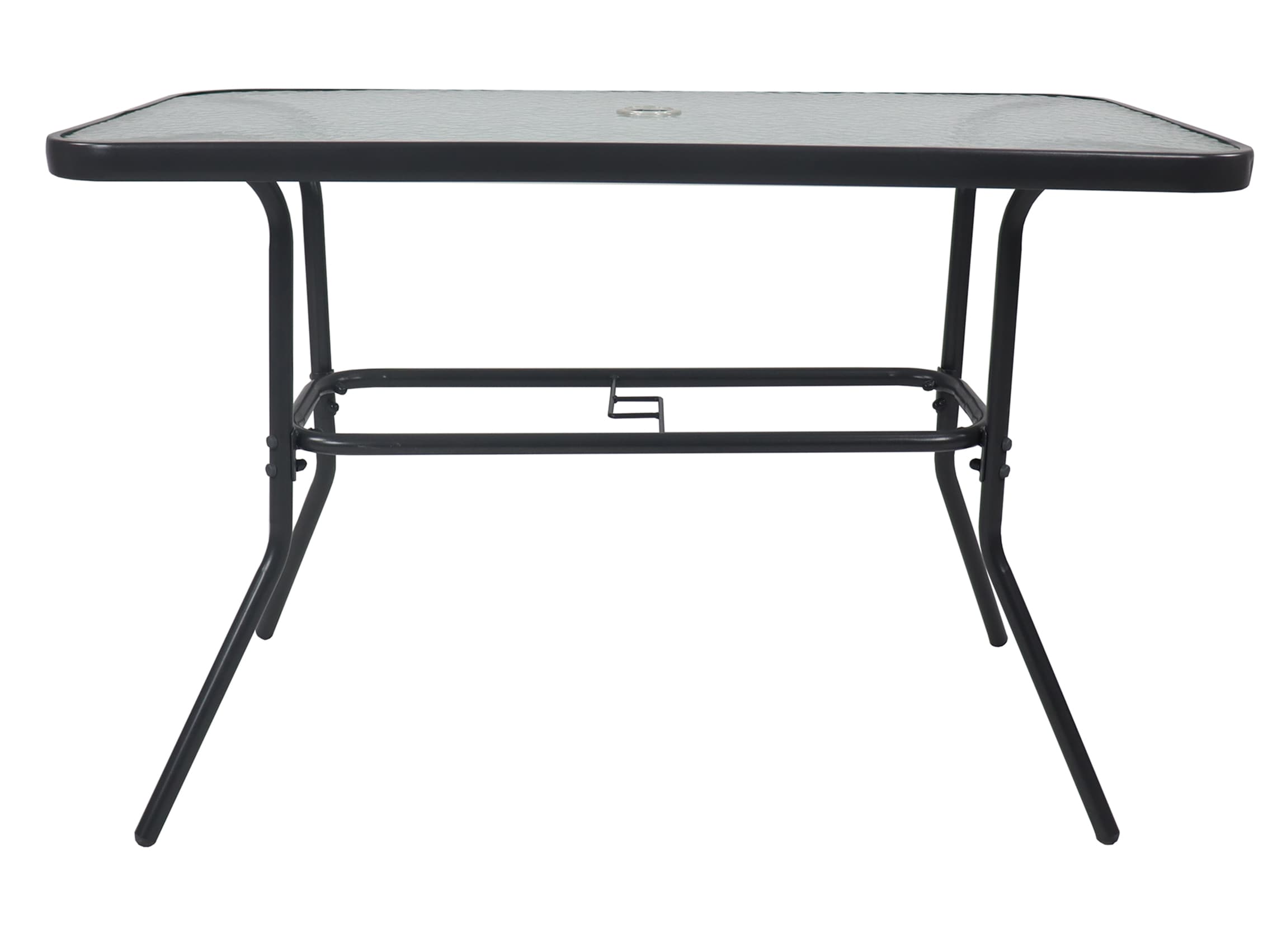 VCM Gartentisch aus Glas und Metall | Esstisch | Ma&szlig;e ca. H. 70 x B. 110 x T. 55 cm | Anthrazit | Balkontisch Gartenm&ouml;bel 110x55 - Bild 1