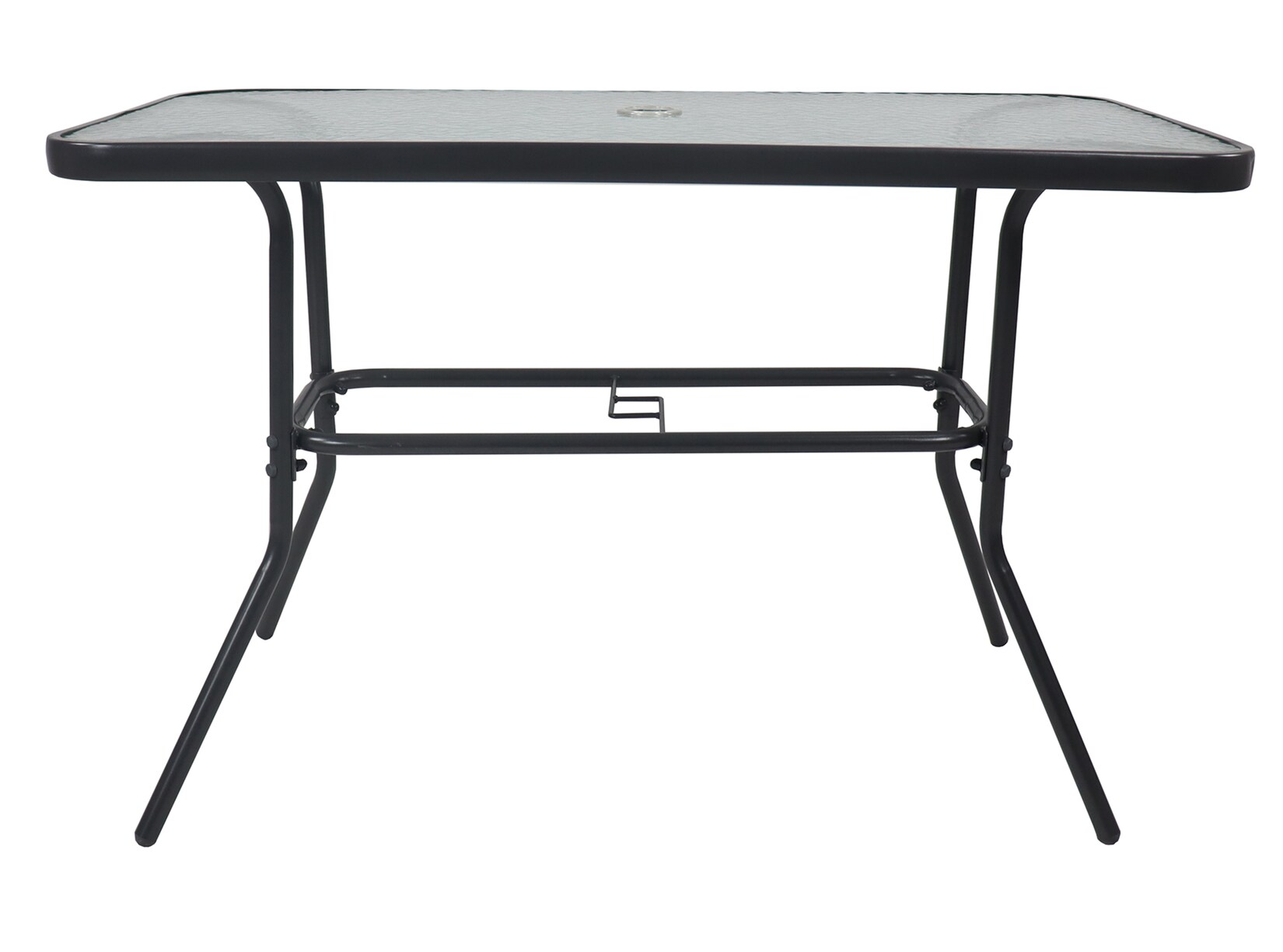 VCM Gartentisch aus Glas und Metall   Esstisch   Maße ca. H. 70 x B. 110 x T. 55 cm   Anthrazit   Balkontisch Gartenmöbel 110×55 | 04051814411465