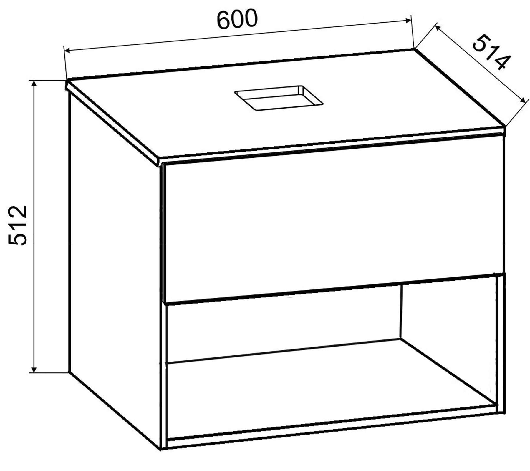 VCM 3-tlg. Waschplatz | Breite 60 cm | Waschtisch Badm&ouml;bel Set Waschbecken Lendas ll Spiegel - Bild 1