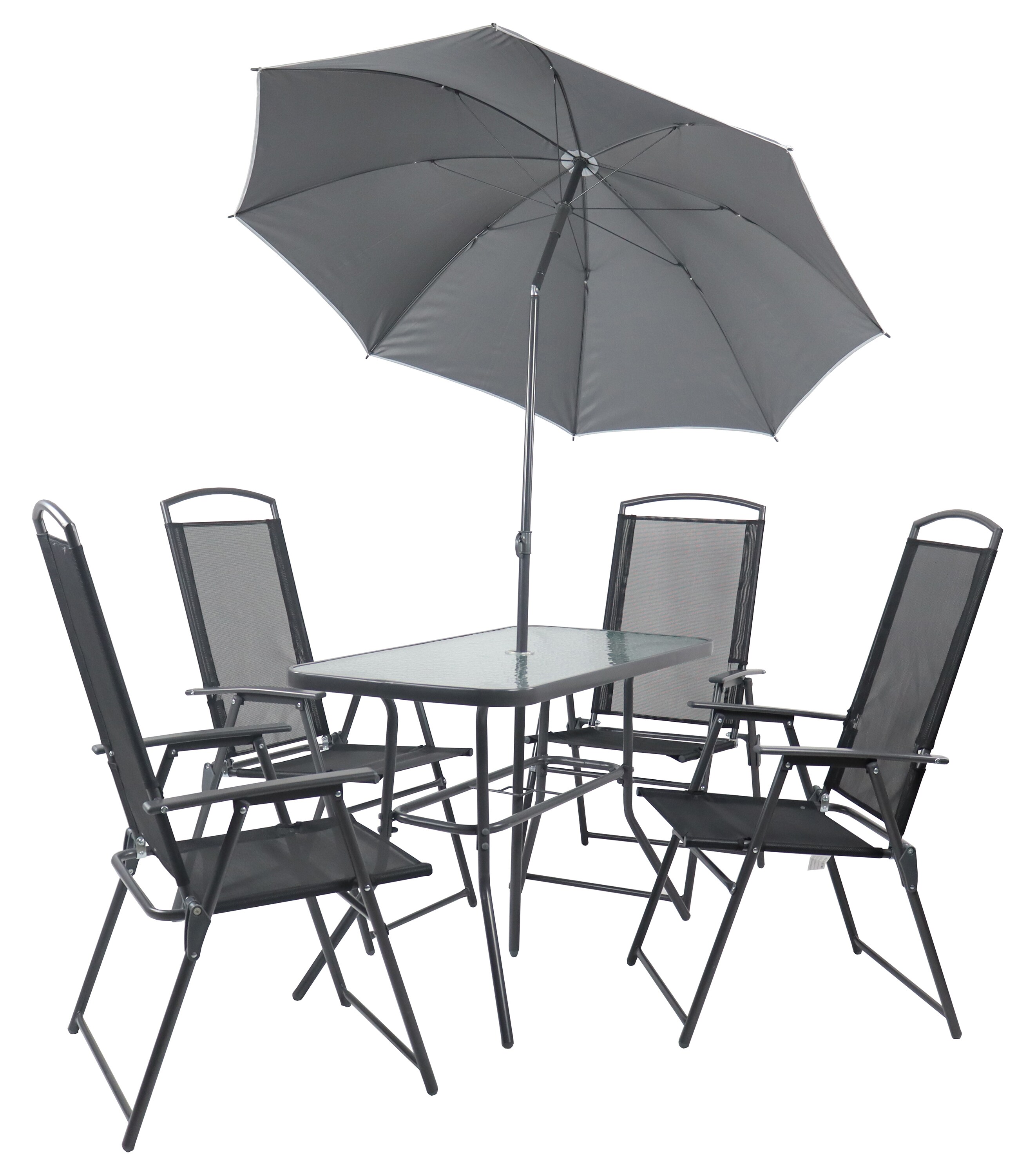 VCM 5-tlg Gartenm&ouml;bel Set | Sitzgruppe Essgruppe | 1xTisch, 4x St&uuml;hle | Tisch Ma&szlig;e ca. H. 70 x B. 110 x T. 55 cm | Hochlehner Set 110 - Bild 1