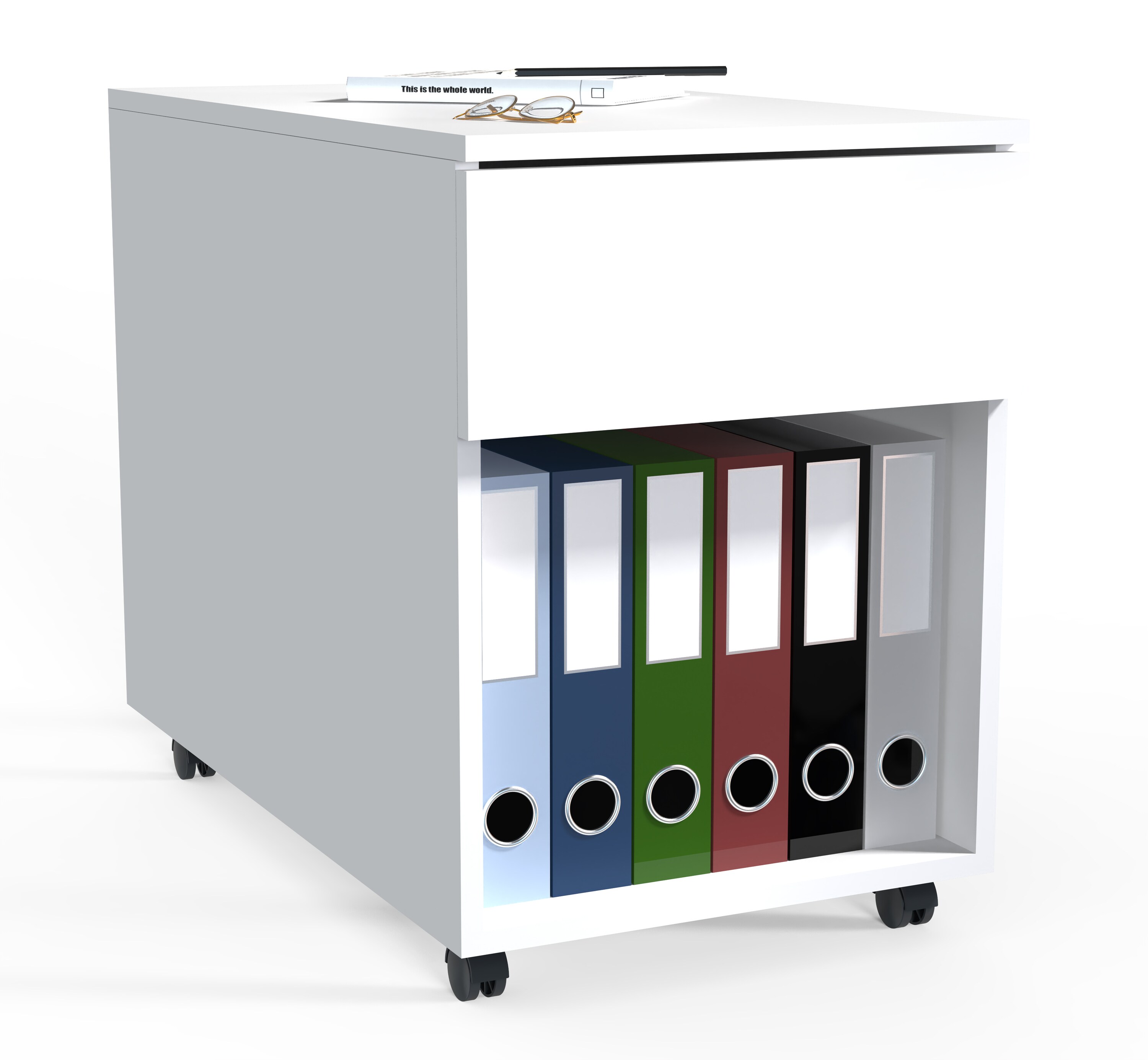 VCM Rollcontainer | Beistellcontainer mit Schubladen | Ma&szlig;e ca. H. 55 x B. 39 x T. 70 cm | B&uuml;rocontainer - Dalosa 1 Schublade - Bild 1