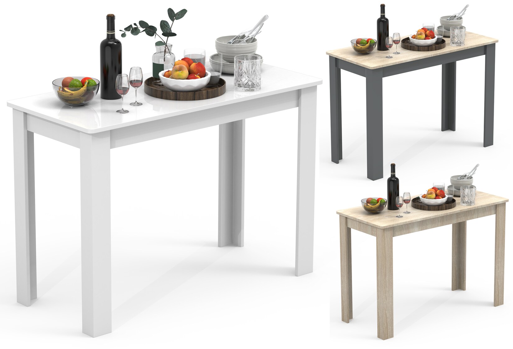 VCM Holz Esstisch Küchentisch Tisch Esal 110 x 50 cm