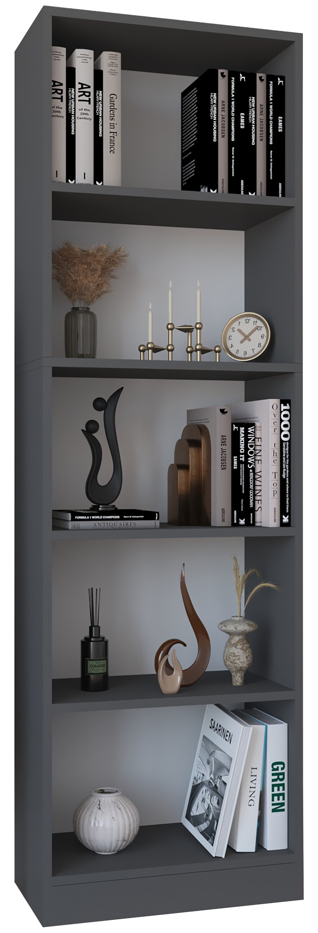 VCM Holz Aufbewahrung Stand Regal B&uuml;cherregal Deko B&uuml;cher Standregal Dilos XL 5-fach - Bild 1