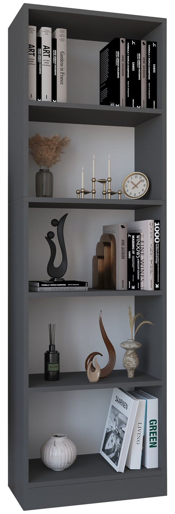 VCM Holz Aufbewahrung Stand Regal Bücherregal Deko Bücher Standregal Dilos XL 5-fach | 04051814420658