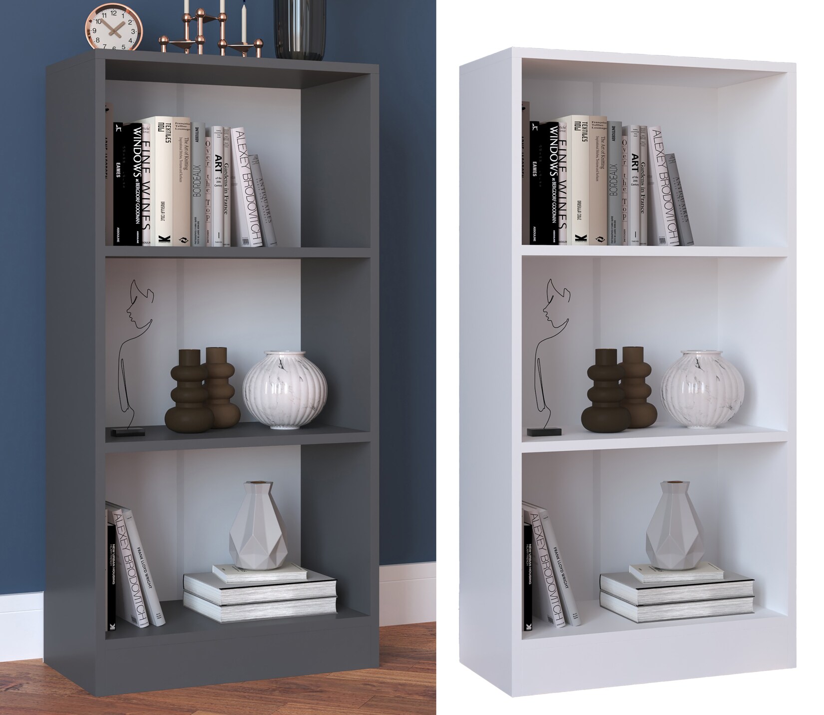 VCM Holz Aufbewahrung Stand Regal Bücherregal Deko Bücher Standregal Dilos M 3-fach | 04051814420696