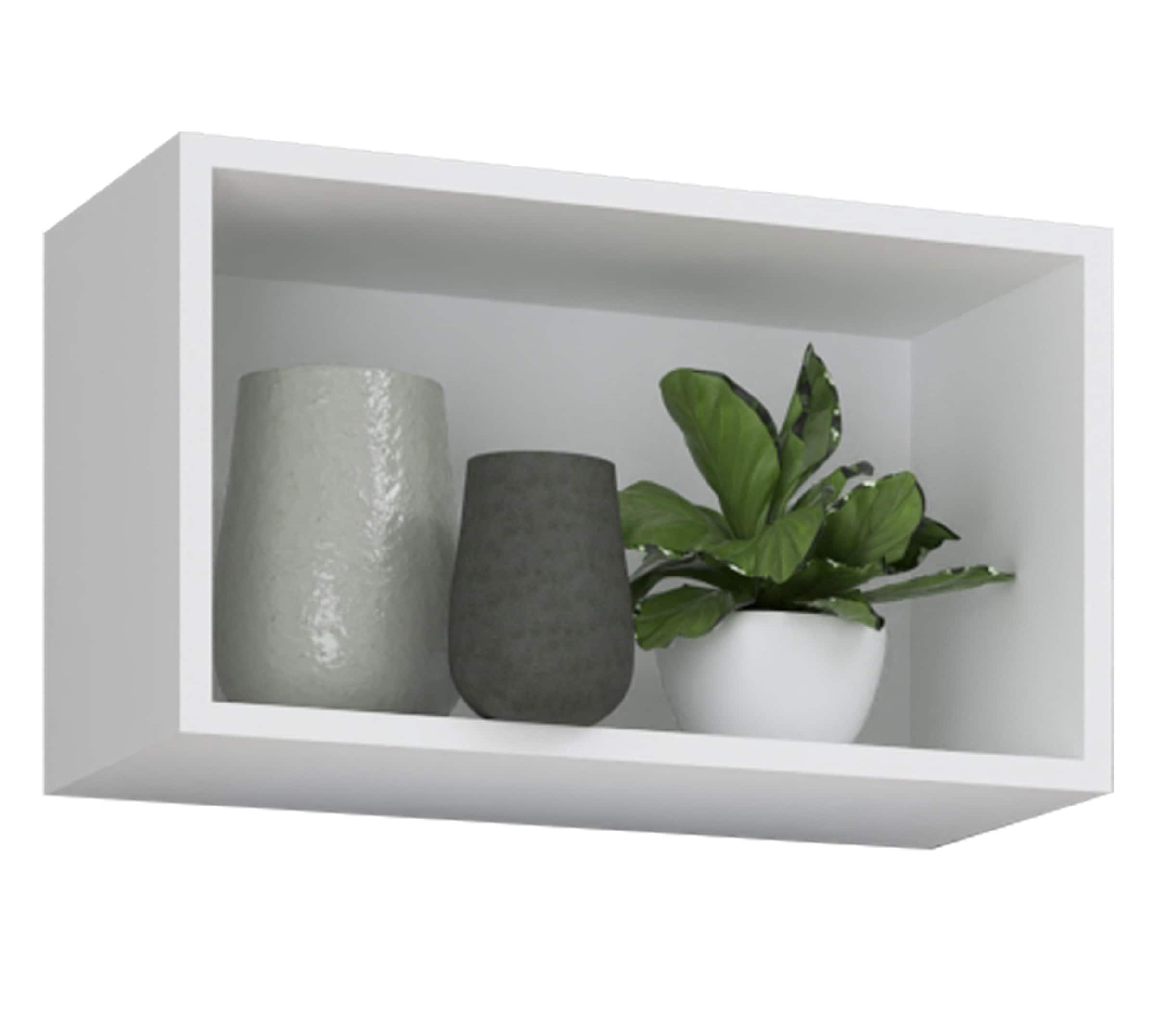 VCM Holzregal h&auml;ngend | platzsparendes Regal | Ma&szlig;e: H. 30 x B. 50 x T. 28 cm | Elegantes Regal h&auml;ngend | Aufbewahrungsregal | B&uuml;cherregal | Wandboard - Arila S - Bild 1