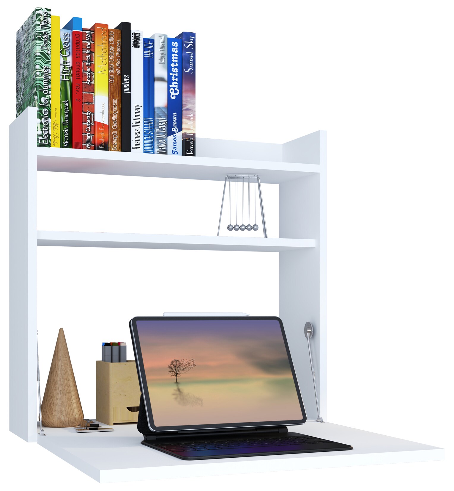 VCM Holz Hänge Klapp Schreibtisch Wandschreibtisch Computertisch Ablage Dralis | 04051814422485