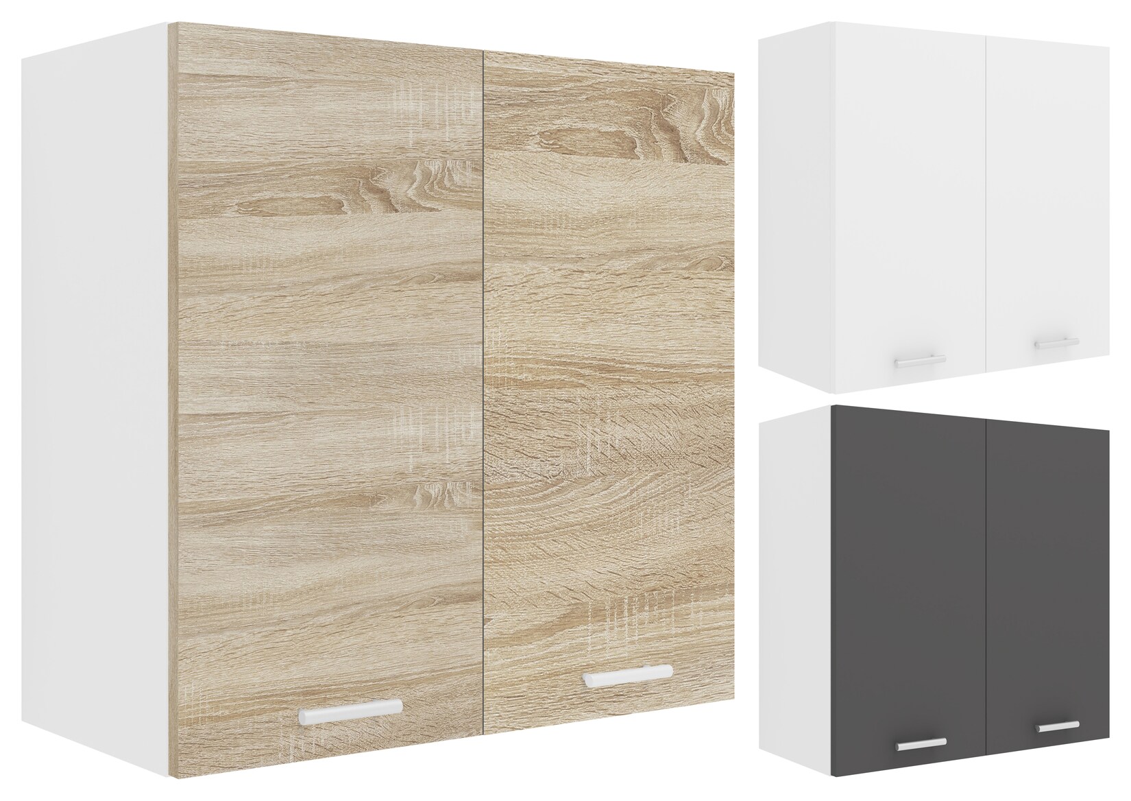 VCM Küchenschrank hängend Maße ca. H. 60 x B. 60 x T. 31 cm Hängeschrank mit zwei Fächern Küchenmöbel – Esilo