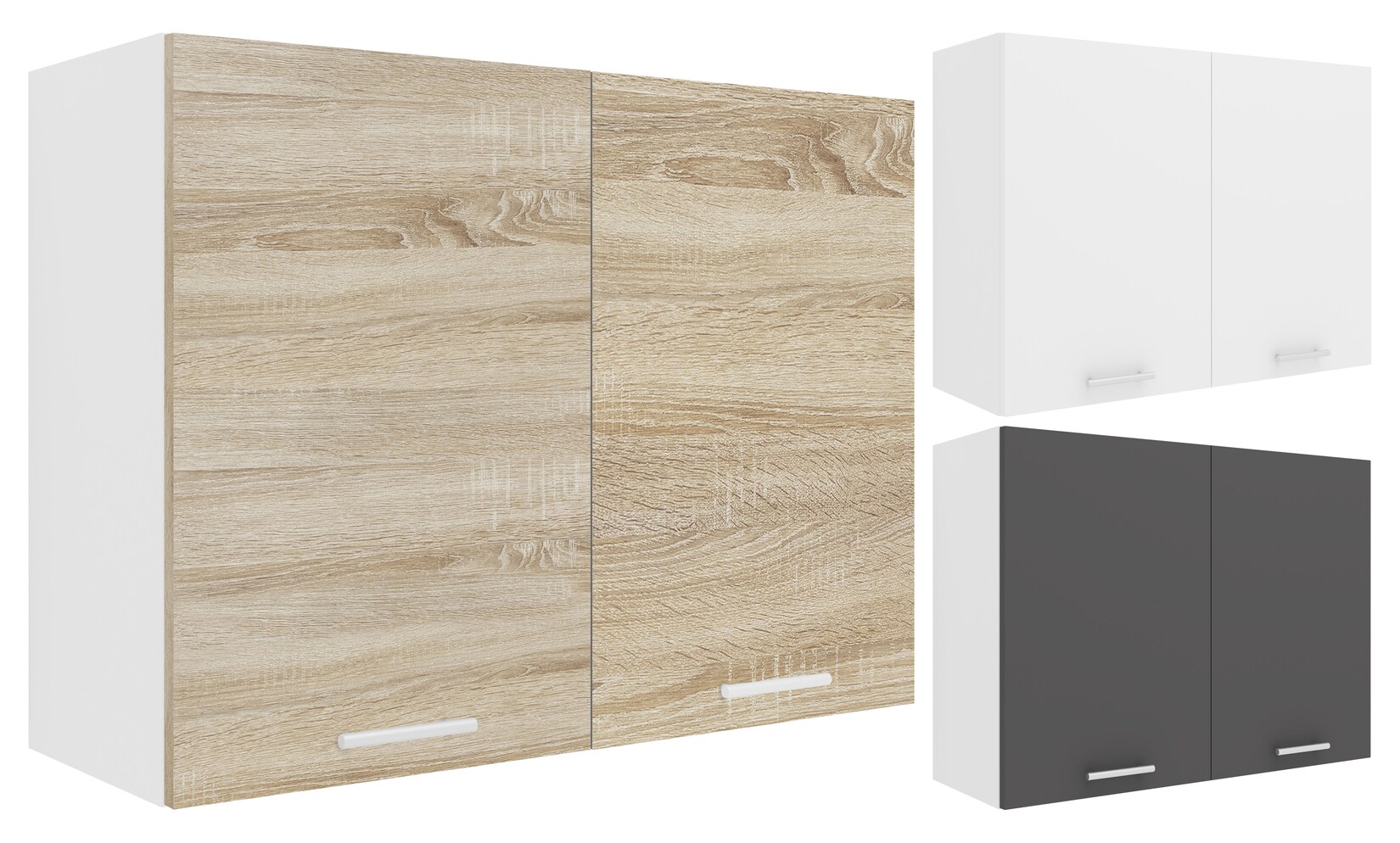 VCM Küchenschrank hängend Maße ca. H. 60 x B. 80 x T. 31 cm Hängeschrank mit zwei Fächern Küchenmöbel – Esilo