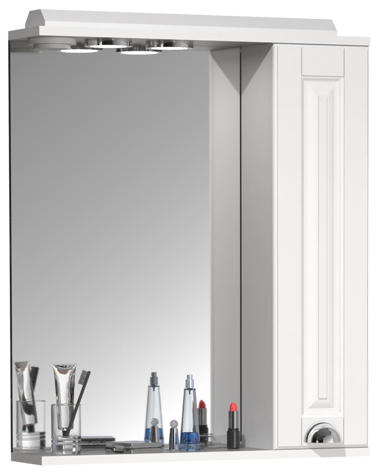 VCM Badschrank zeitlos | Ma&szlig;e ca. H. 71 x B. 60 x T. 14 cm | ausreichend Stauraum | Spiegelschrank im Landhausstil - Casalo L - Bild 1