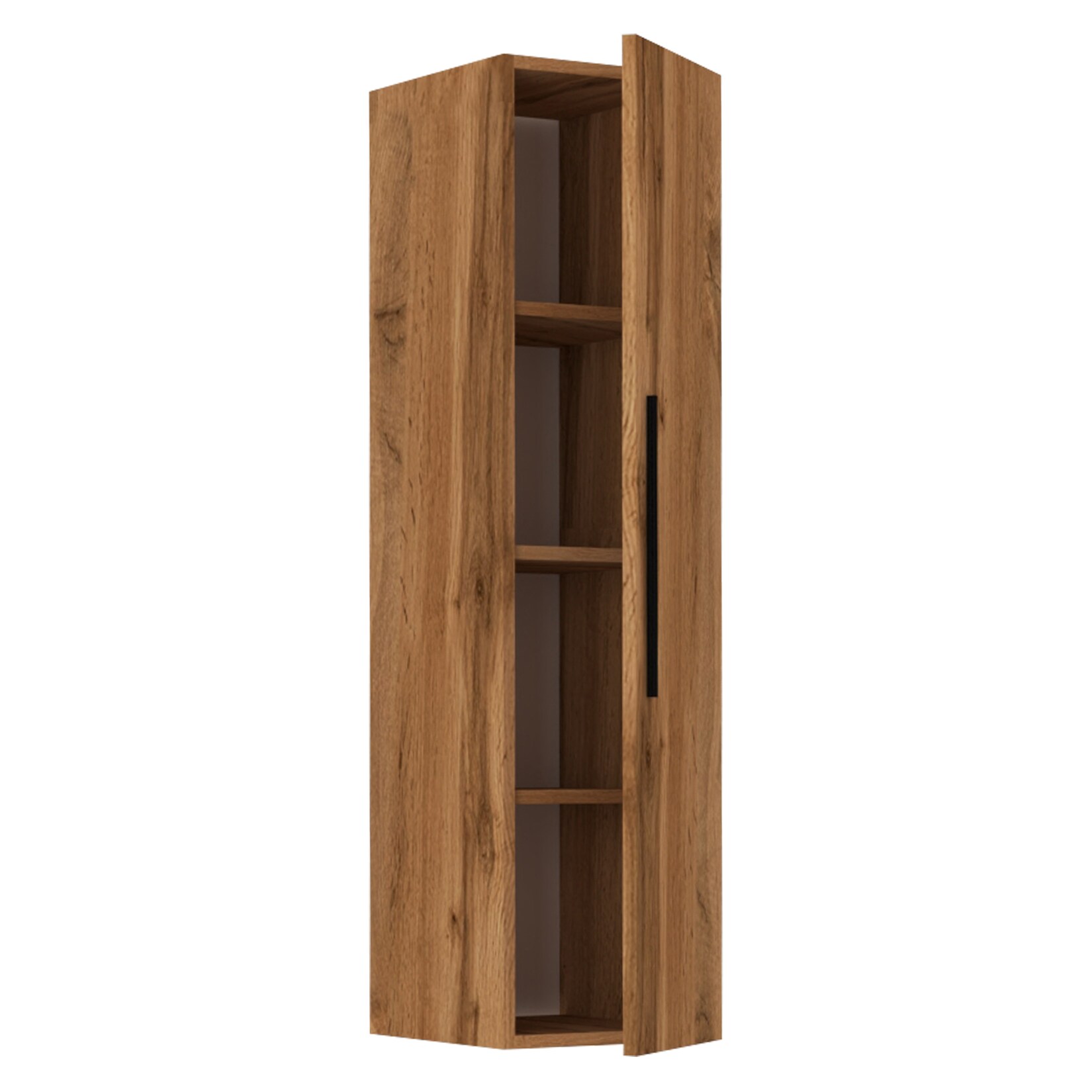 VCM Holzregal hängend   platzsparendes Regal   Maße: H.115x B. 30 x T. 30cm  Elegantes Regal hängend   Aufbewahrungsregal   Bücherregal   Wandboard – Arila XL Senkrecht | 04051814425172