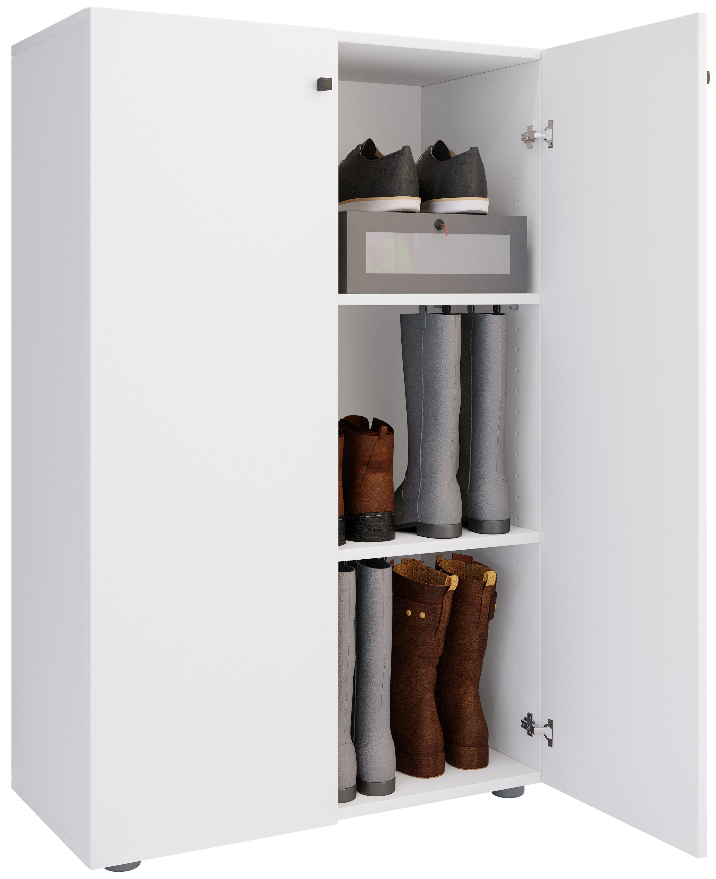 VCM XL Holz Großer Schuhschrank Schuhregal Groß Stiefel Dielenmöbel Lona 3 Fächer online kaufen bei Netto