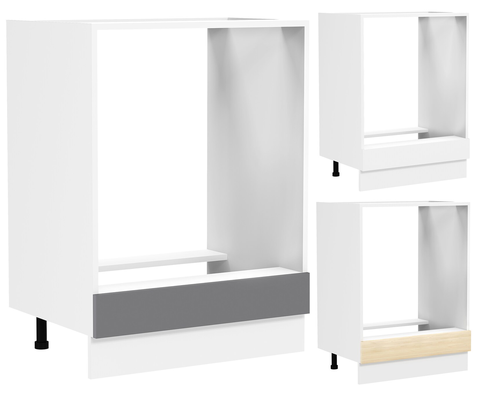 VCM Ofenschrank Maße ca. H. 82 x B. 60 x. T. 46 cm Herdumbauschrank Herdschrank Backofenschrank - Fasola