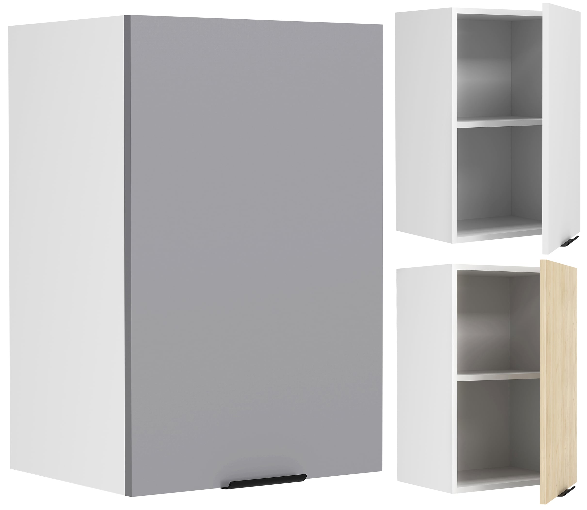 VCM K&uuml;chenschrank h&auml;ngend | Ma&szlig;e ca. H. 60 x B. 40 x T. 31 cm | H&auml;ngeschrank mit zwei F&auml;chern | K&uuml;chenm&ouml;bel - Fasola - Bild 1