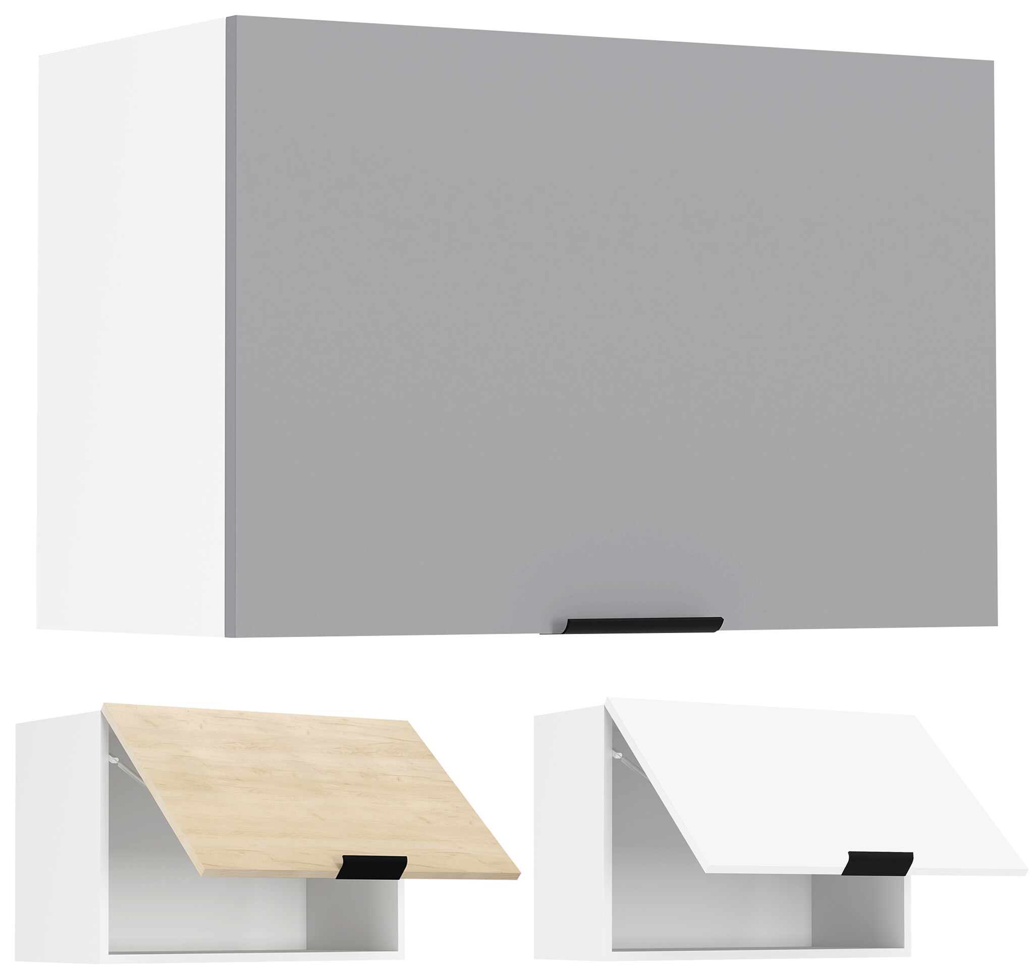 VCM K&uuml;chenschrank h&auml;ngend | Ma&szlig;e ca. H. 40 x B. 60 x T. 31 cm | H&auml;ngeschrank mit Klappt&uuml;r | Dunstabzug | K&uuml;chenm&ouml;bel &ndash; Fasola - Bild 1