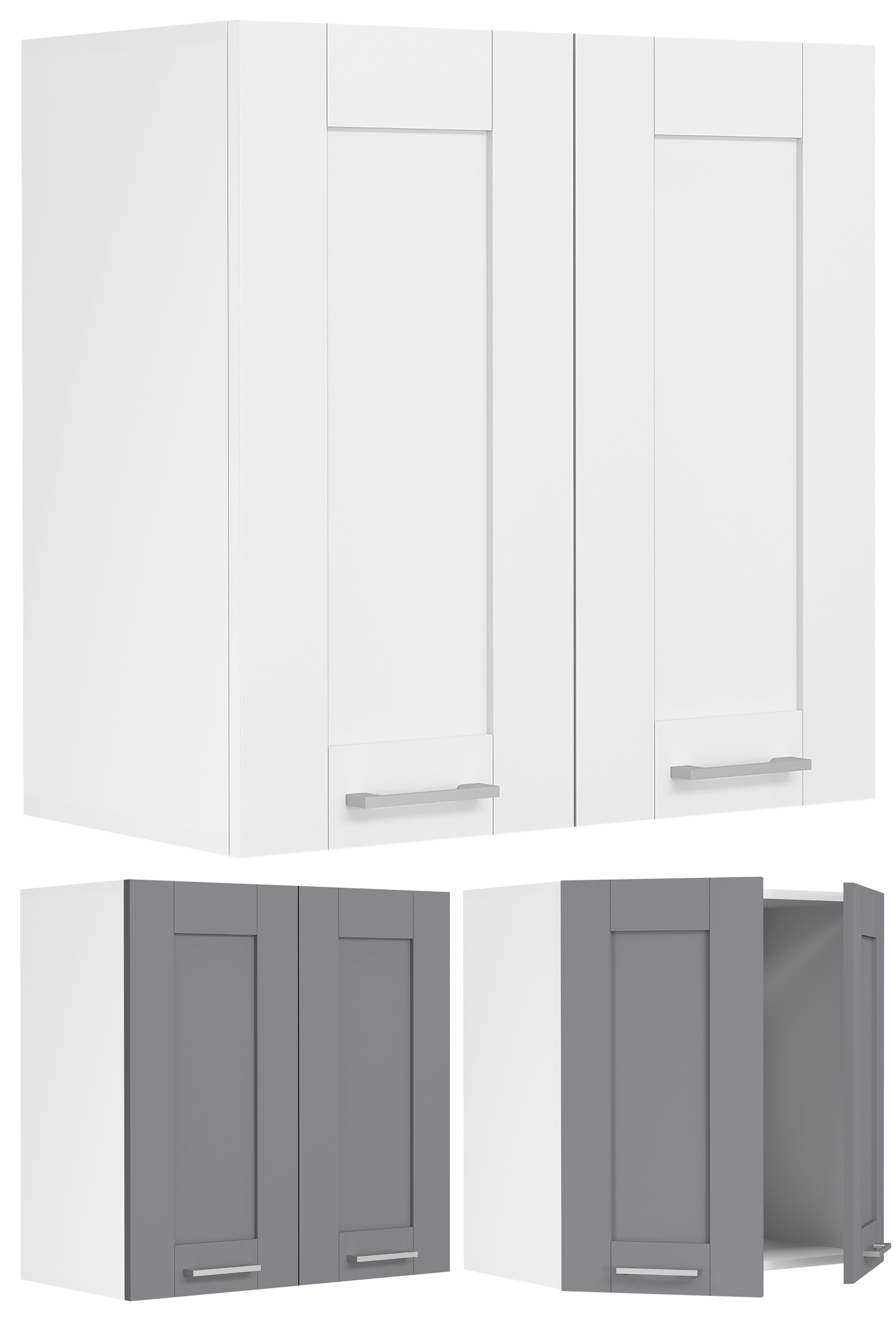 VCM K&uuml;chenschrank h&auml;ngend | Ma&szlig;e ca. H. 60 x B. 60 x T. 31 cm | H&auml;ngeschrank mit Dreht&uuml;r und zwei F&auml;chern im Landhaus Stil | K&uuml;chenm&ouml;bel - Colura - Bild 1