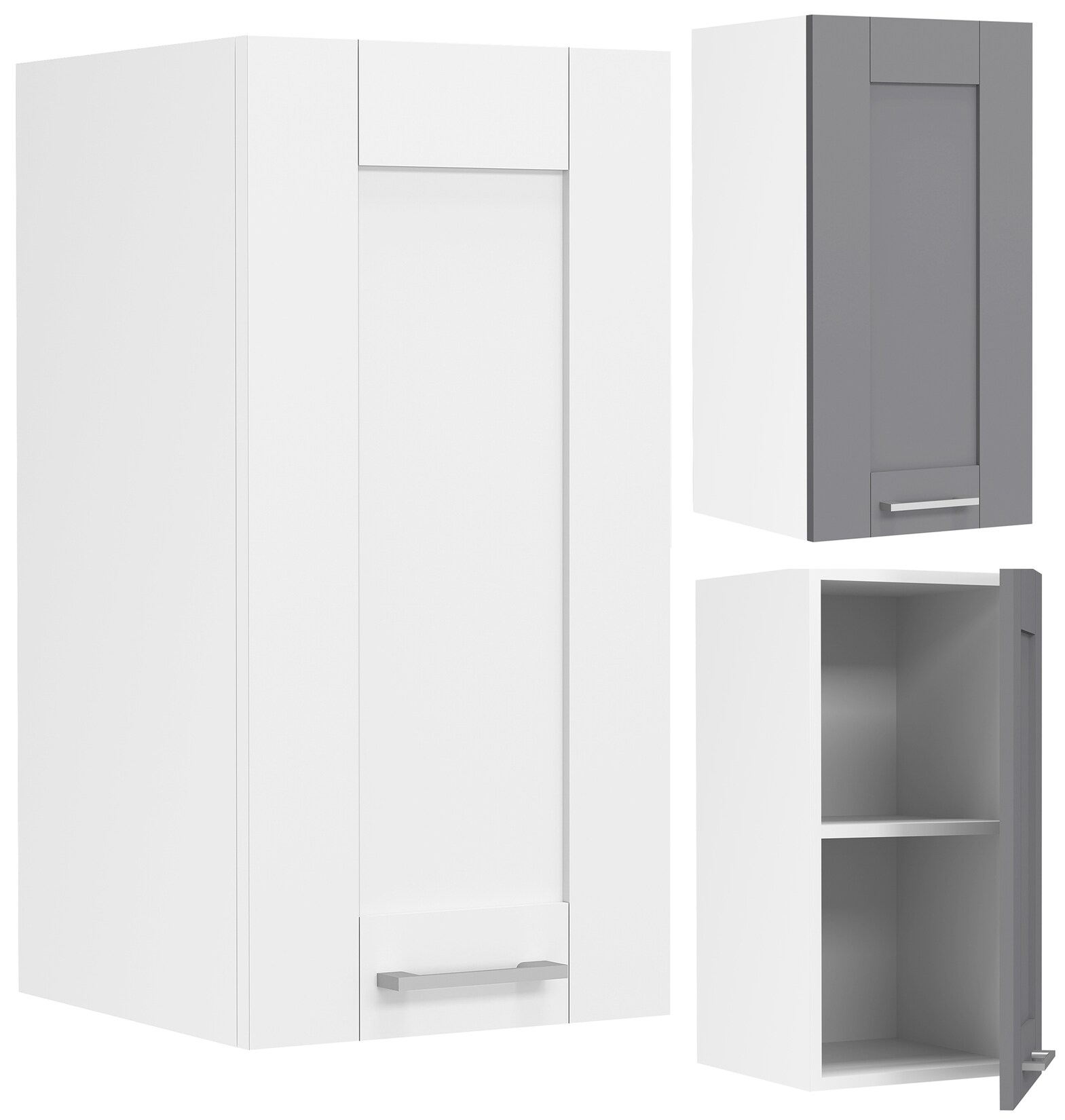VCM Küchenschrank hängend Maße ca. H. 60 x B. 30 x T. 31 cm Hängeschrank mit zwei Fächern im Landhaus Stil Küchenmöbel - Colura