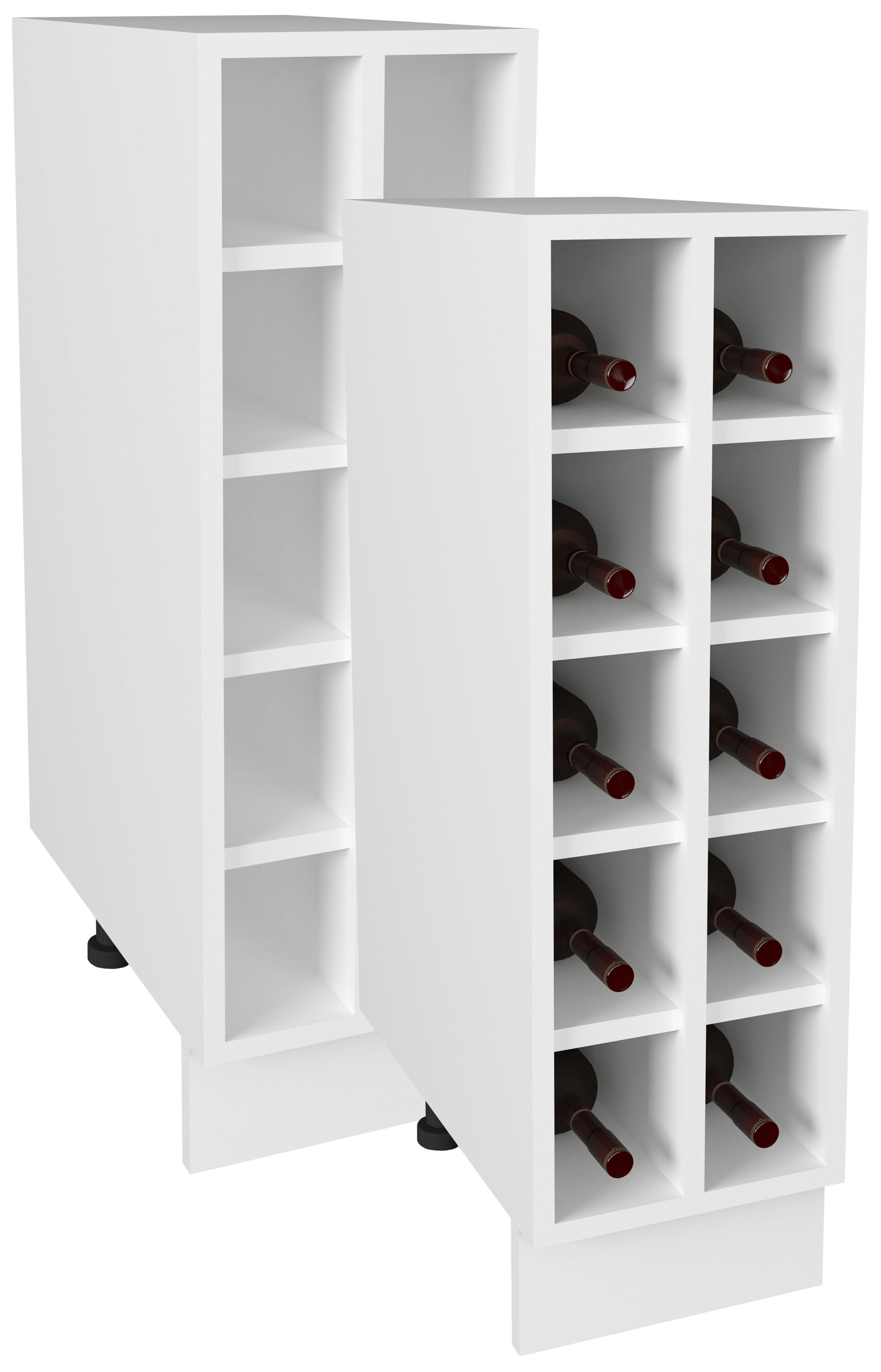 VCM Weinregal | Ma&szlig;e ca. H. 82 x B. 25 x T. 44 cm | K&uuml;chenregal f&uuml;r Flaschen | Regal - Esilo - Bild 1