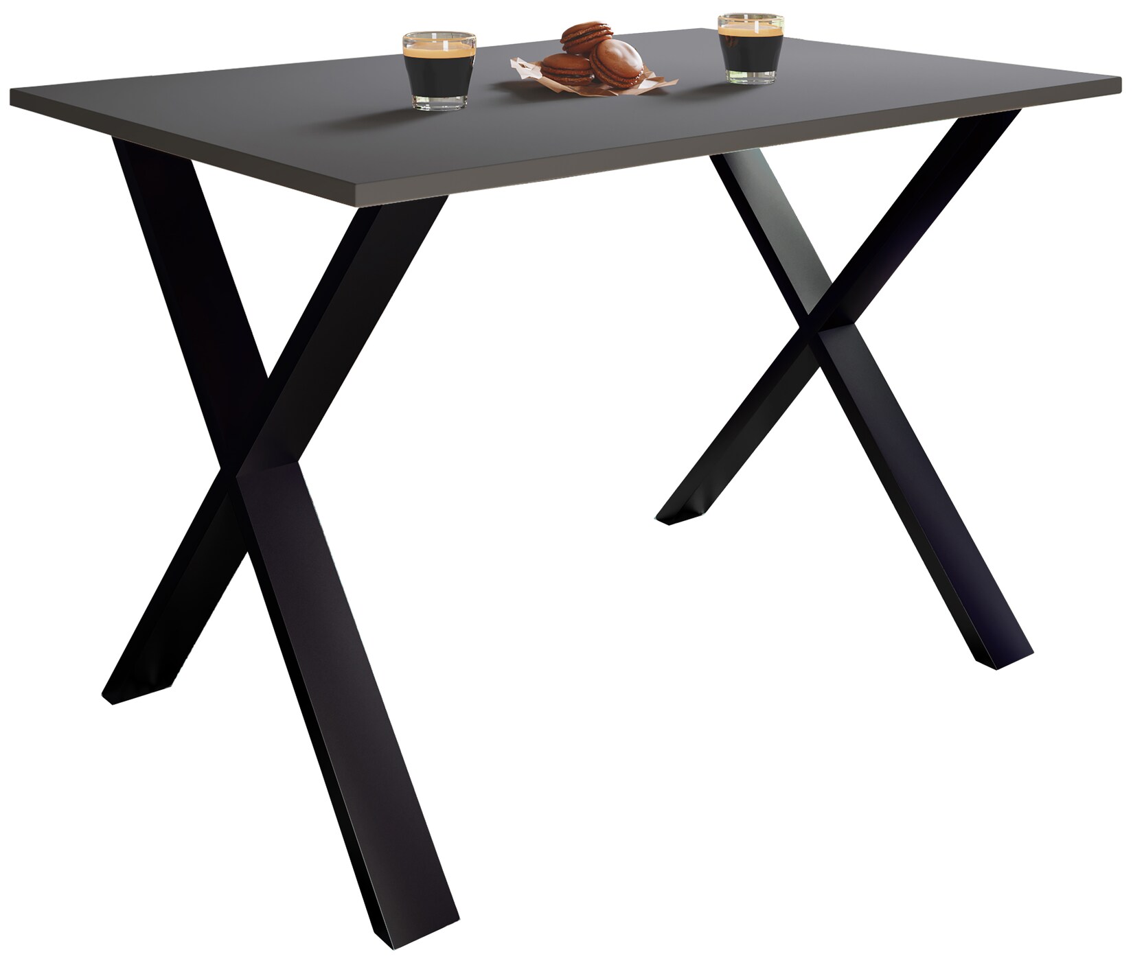 VCM Premium Holz Esstisch H. 76 x B. 110 x T. 50 cm Küchentisch Speisetisch Tisch Xona X