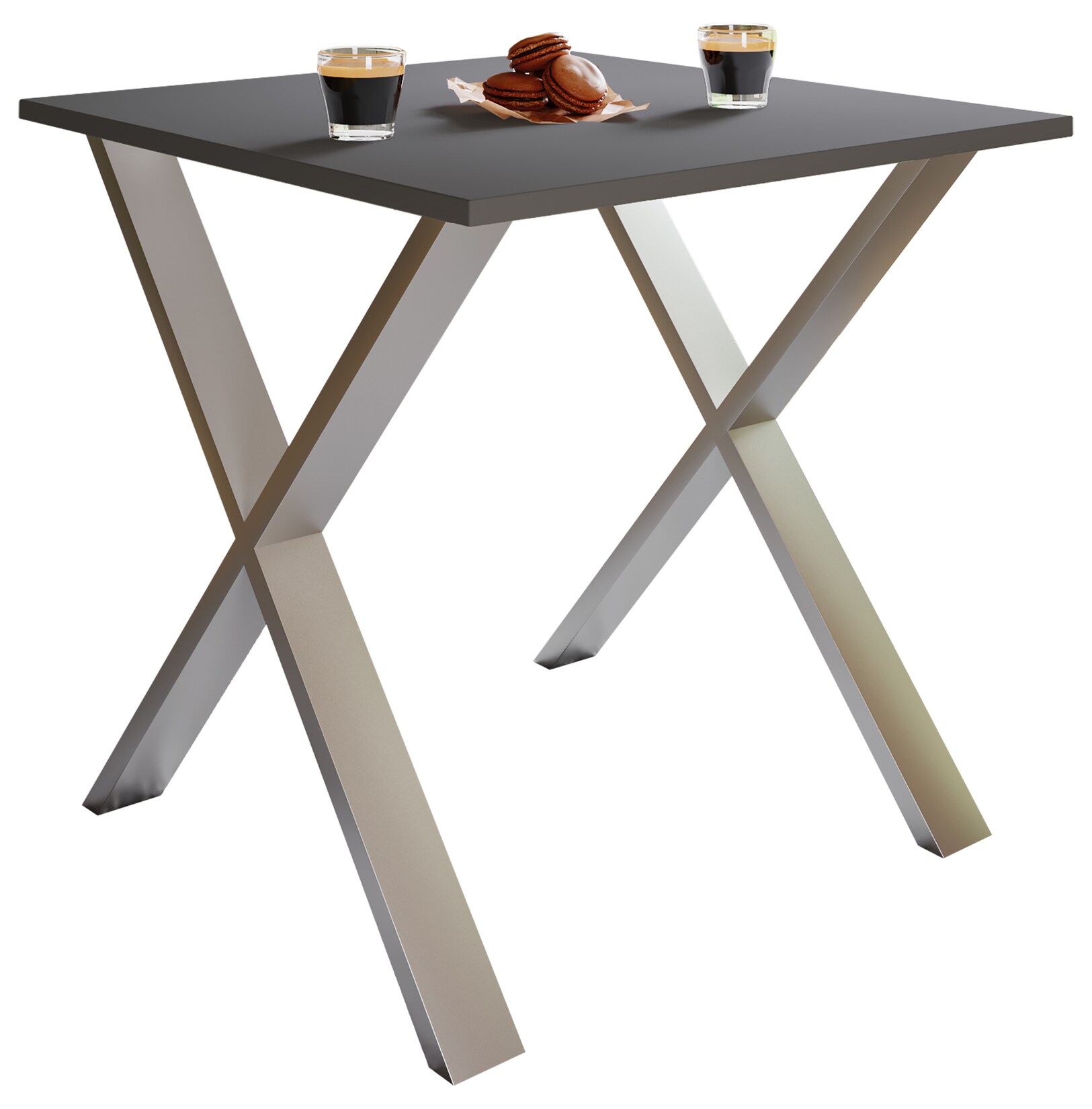 VCM Premium Holz Esstisch H. 76 x B. 80 x T. 80 cm Küchentisch Speisetisch Tisch Xona X