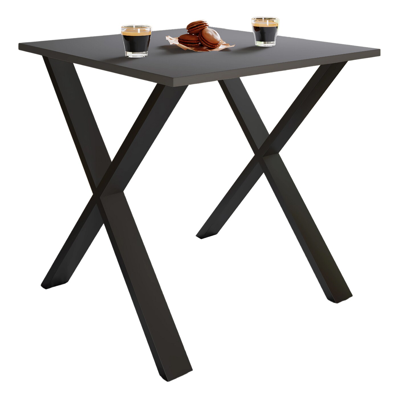 VCM Premium Holz Esstisch H. 76 x B. 80 x T. 80 cm Küchentisch Speisetisch Tisch Xona X