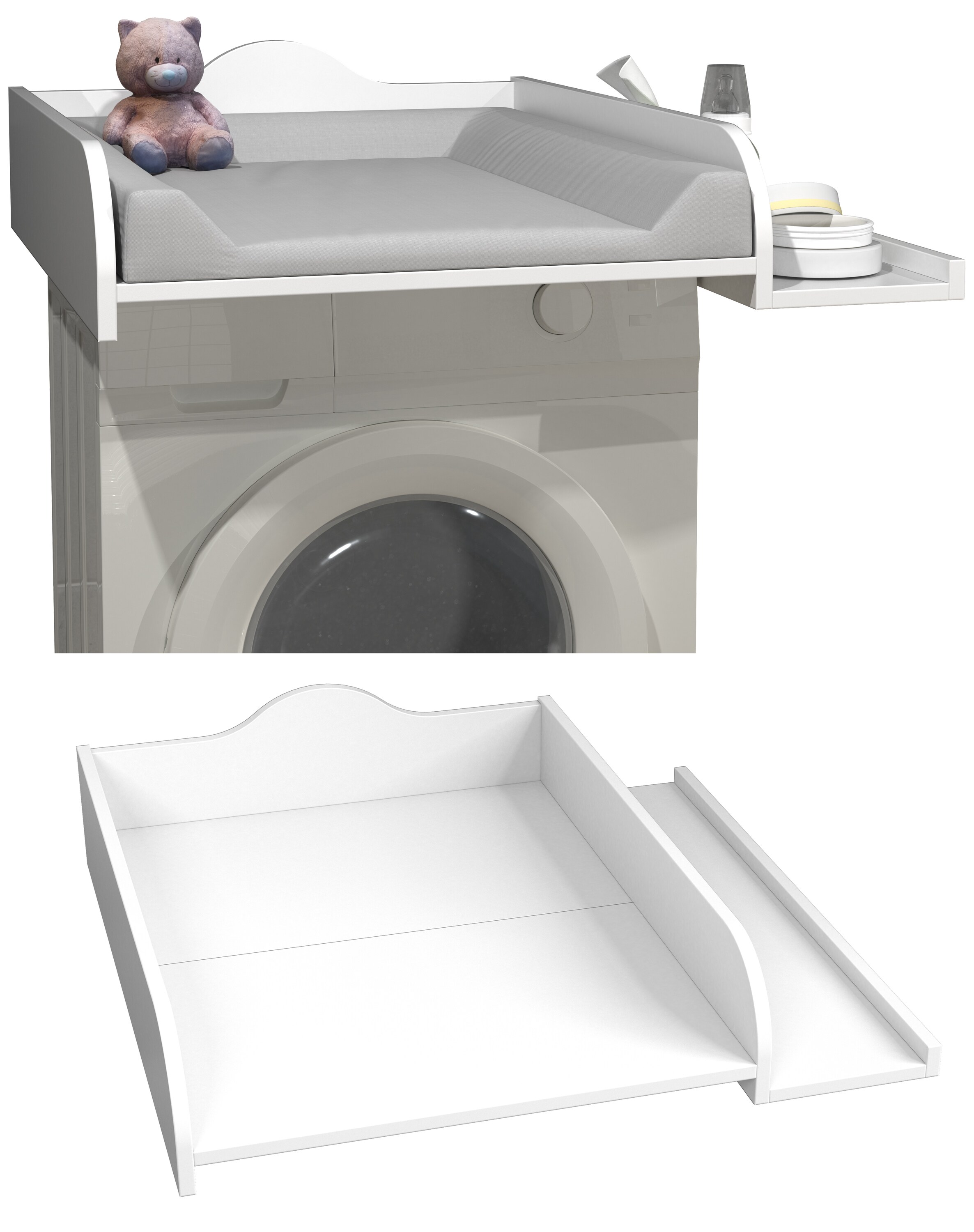 VCM Wickelaufsatz | Wickelauflage | Ma&szlig;e ca. H. 15 x B. 81 x T. 72 cm | Wickelauflage f&uuml;r Schr&auml;nke - Malira L - Bild 1