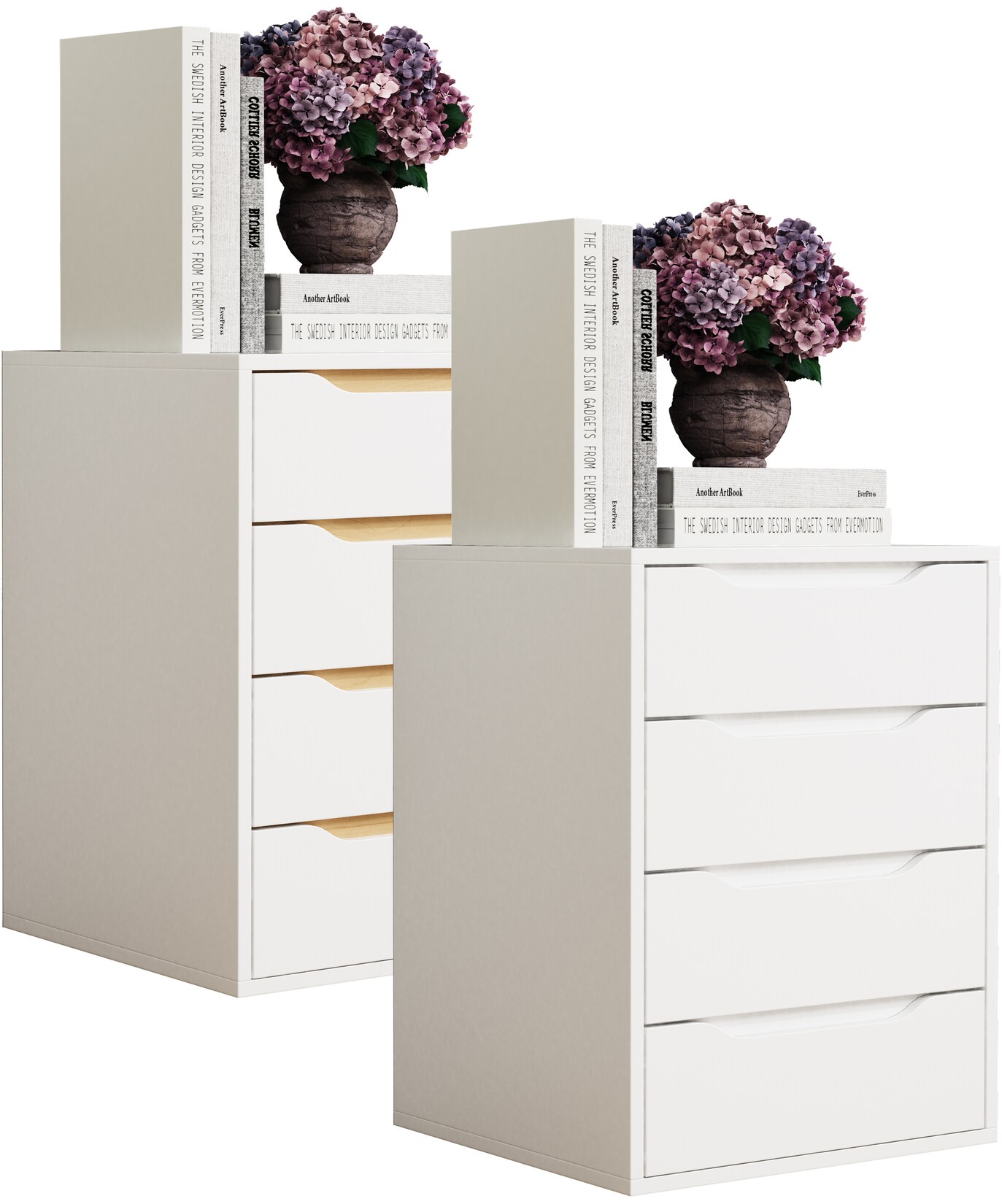 VCM Nachtschrank   Beistelltisch   Nachttisch   Maße ca. H. 61 x B. 46 x T. 42 cm – Malira M | 04051814434570