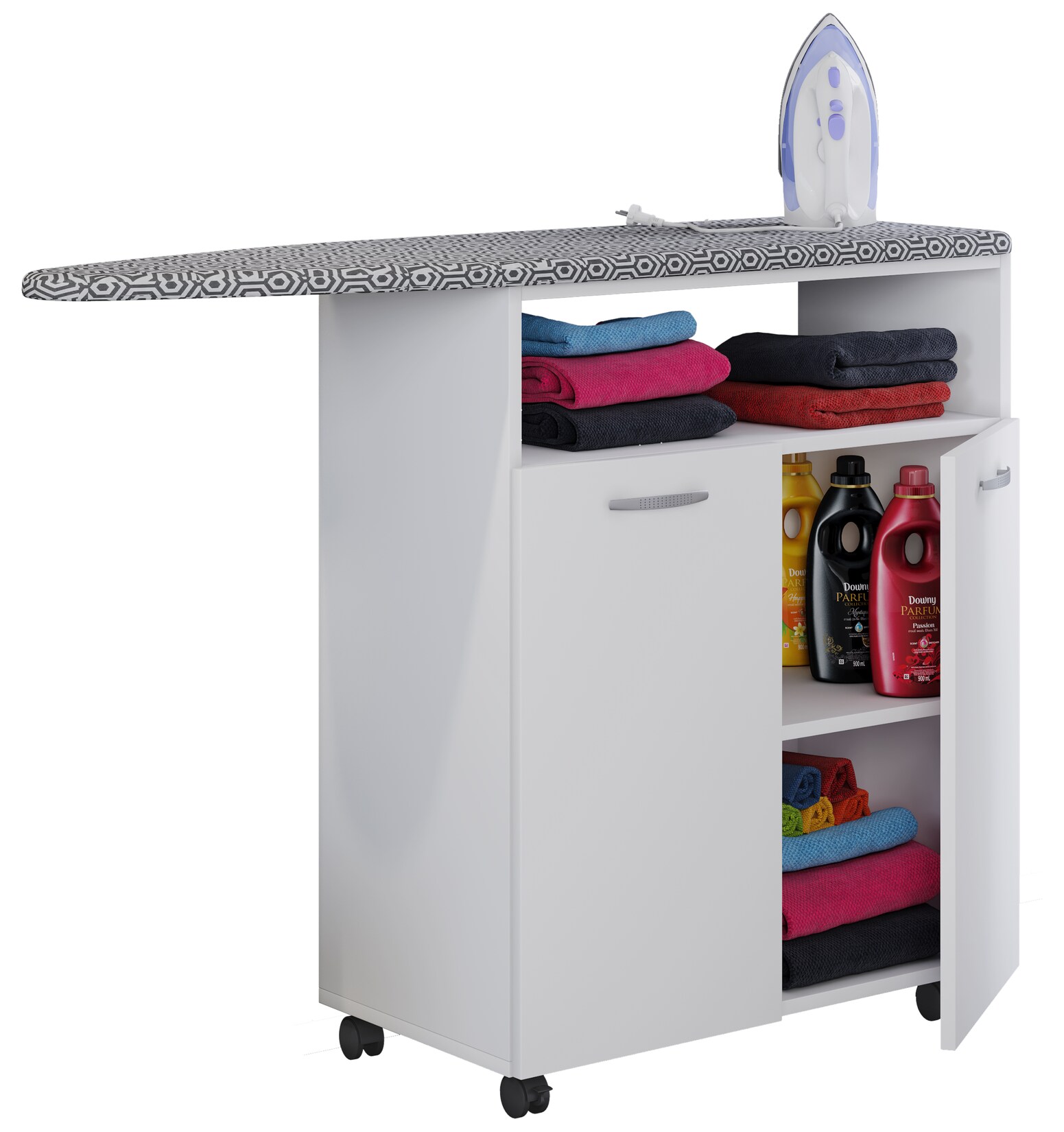 VCM Holz Kommode   Bügelbrett    Sideboard   Bügelschrank   Maße ca. H. 86 x B. 112 x T. 37 cm – Bigilo | 04051814435324