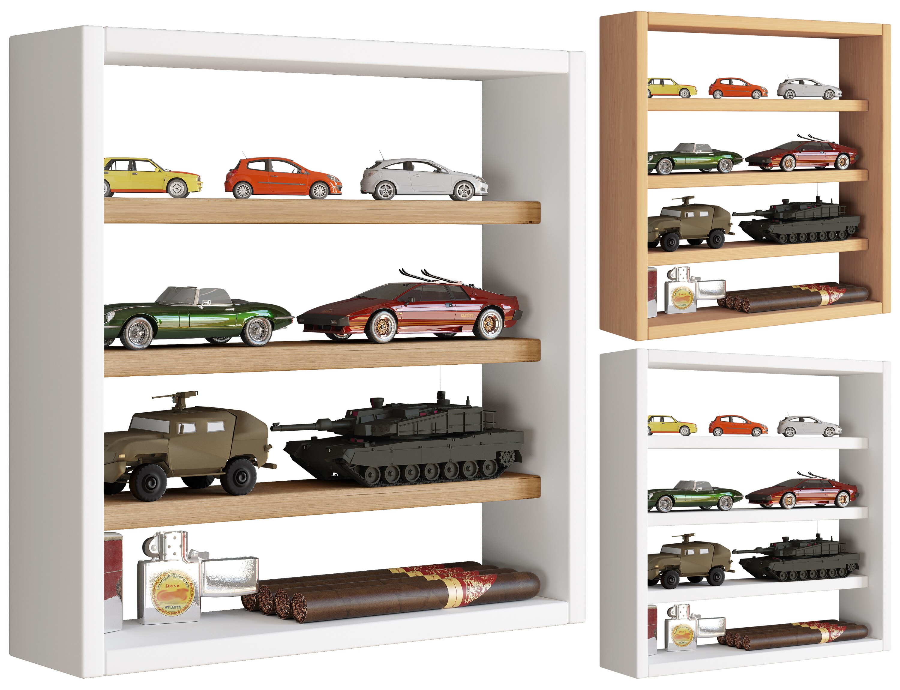 VCM Regal h&auml;ngend | Ma&szlig;e ca. H. 40 x B. 40 x T. 10 cm | Modern und platzsparend | Wandregal - Osado S - Bild 1