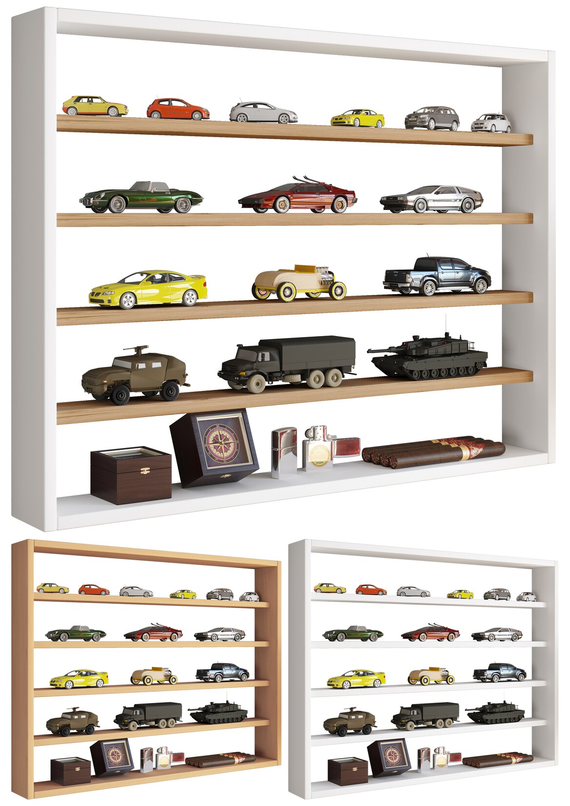 VCM Regal hängend   Maße ca. H. 60 x B. 80 x T. 10 cm   Modern und platzsparend   Wandregal – Osado L | 04051814435447