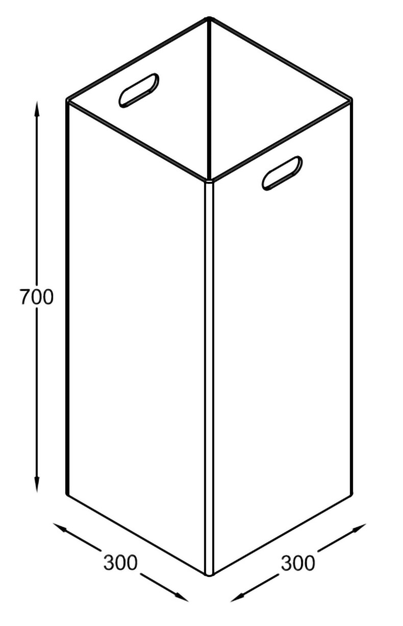 VCM Wäschekorb | Stoff Wäschebox | Wäschetruhe | Maße ca. H. 70 x B. 30 x T. 30 cm | Stoffbox