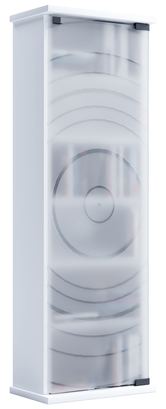 VCM Holz CD DVD Stand Regal   platzsparender CD Schrank mit 1 ESG-Sicherheitsglastür für 150 CDs oder 65 DVDs   Maße: H. 92 x B. 31 x T. 18 cm   5 variable Einlegböden – Tilano M | 04051814437458